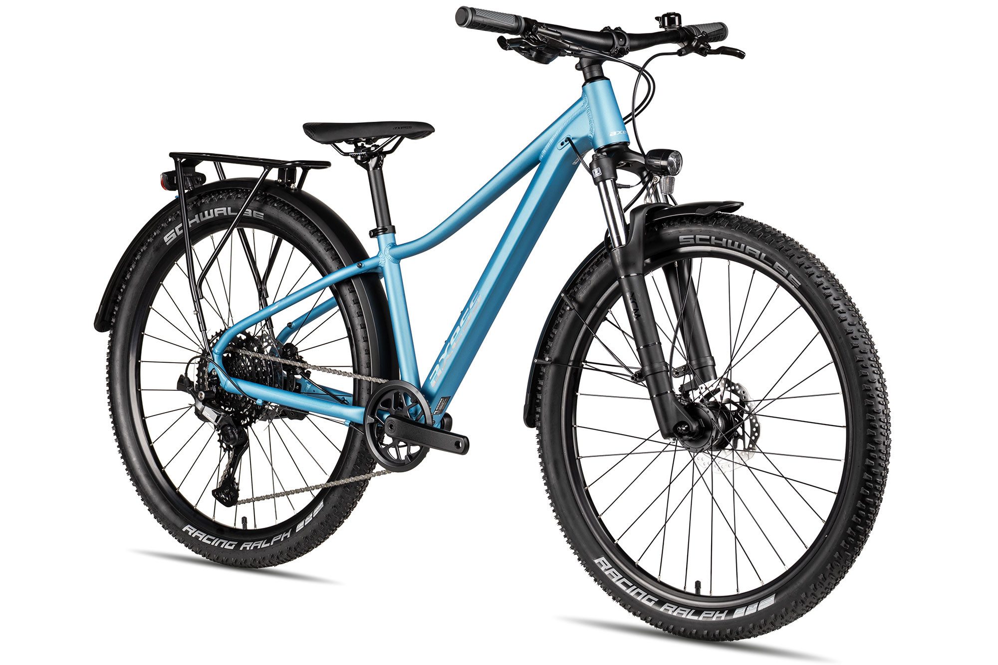 Axess Mountainbike Doree DX 27.5, 10 Gang Shimano Cues RD-U6002 Schaltwerk, Kettenschaltung, hydraulische Scheibenbremse blau