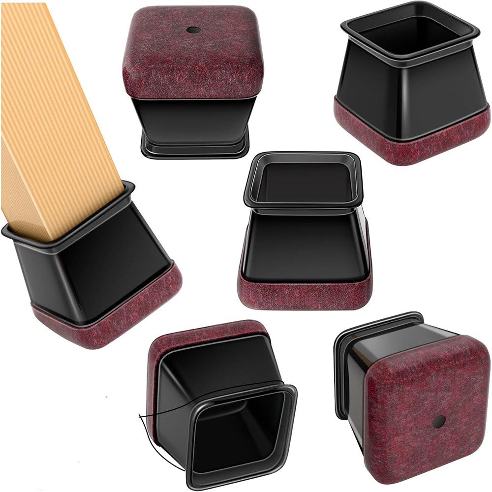 Coonoor Möbelfuß Stuhlbeinkappen Eckig,Bodenschoner für Stühle, (10-St), Sc günstig online kaufen