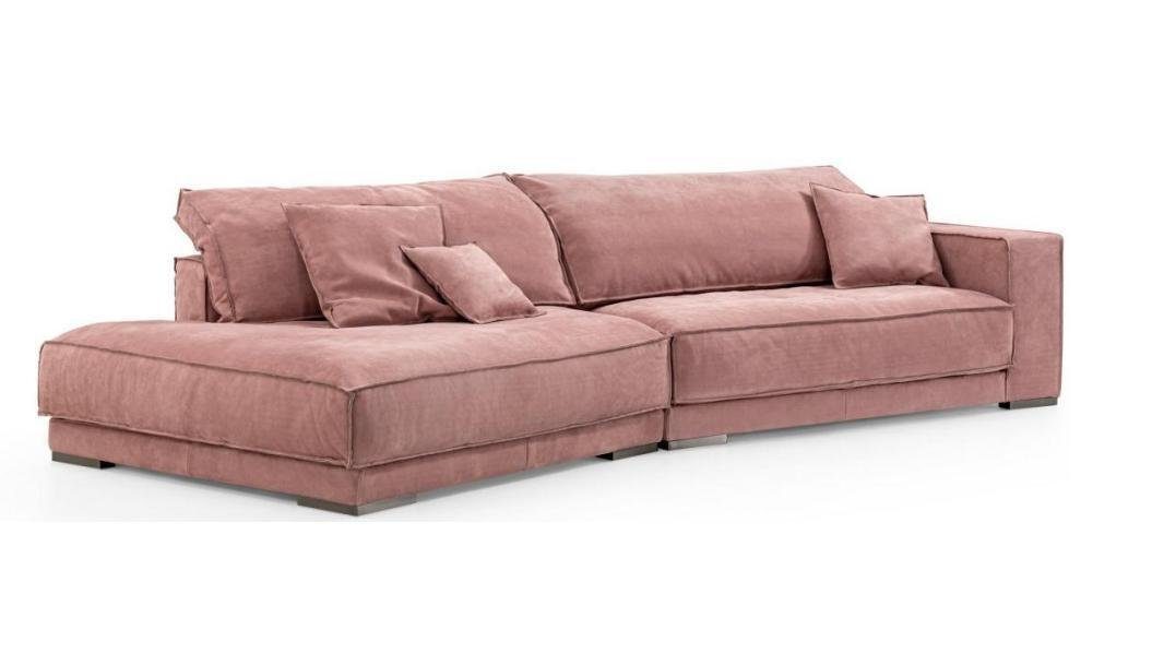 JVmoebel 3-Sitzer Rosa Big Sofa Couch xxl Stoffcouch Wohnzimmer Couchen 3-Sitzer Möbel, 1 Teile, Made in Europa