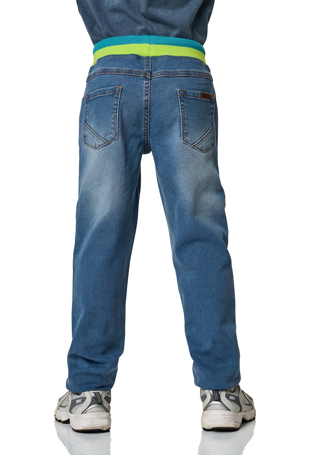 JAKO-O Straight Jeans JAKO-O Comfortable Trousers Knee Patch Children's Baby Denim Look