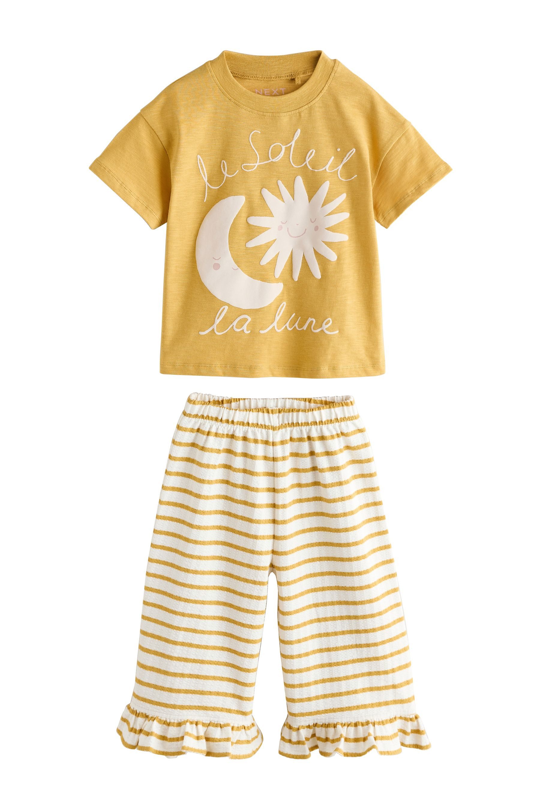 Next Top & Hose Oberteil und Hose mit weitem Bein im Set, 2er-Pack (4-tlg)