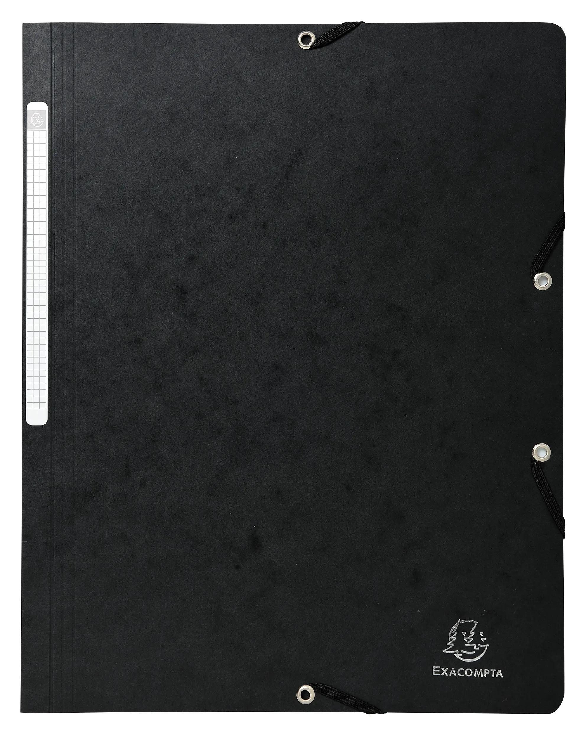 Organisationsmappe 25x Eckspannmappe + Gummizug ohne Klappen, Karton, A4, Schwarz, 5561E