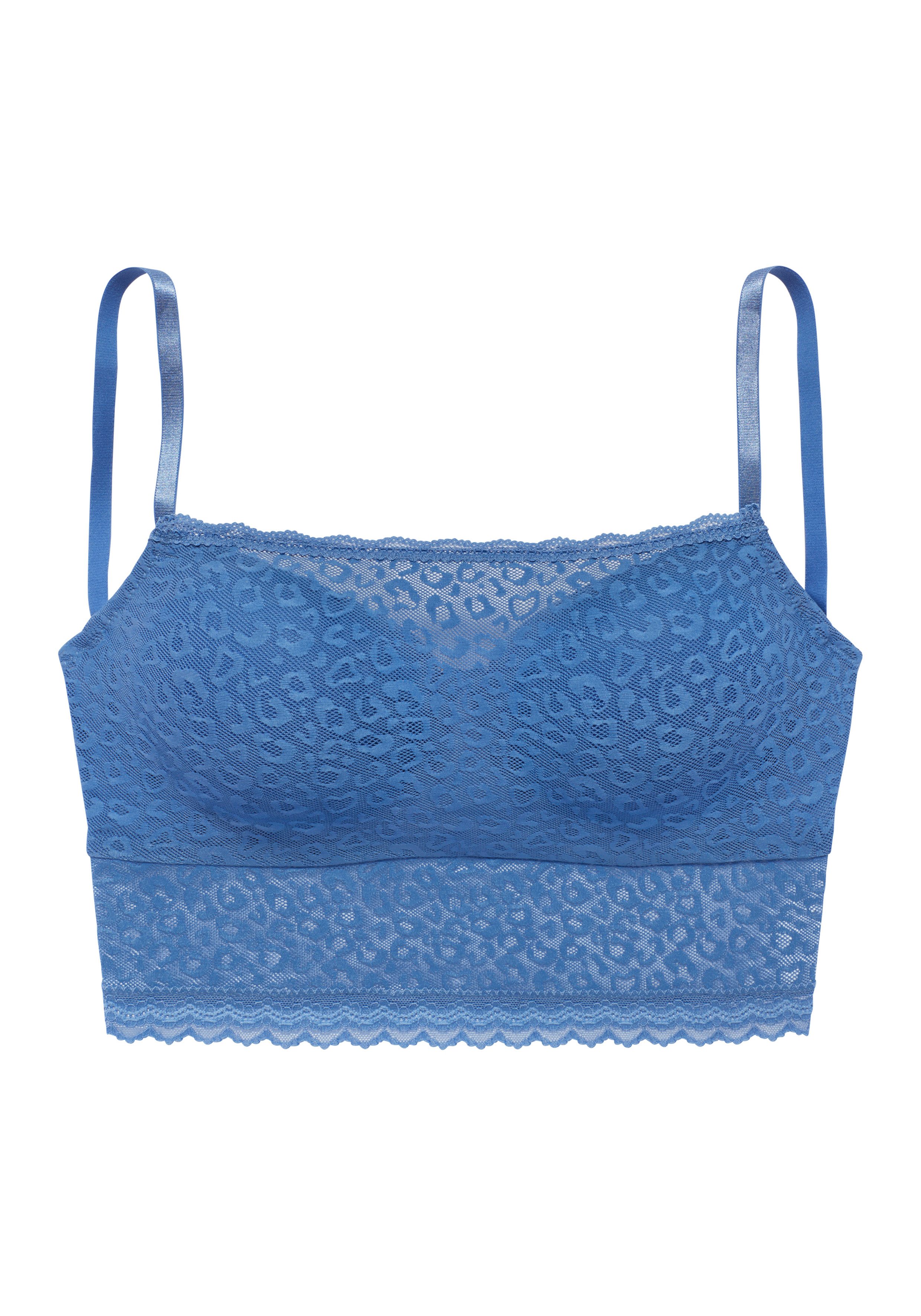 Vivance by Lascana Schalen-BH, BH mit Bügel, Longline BH, Spitzen-BH, als Dessous-Set kombinierbar mit Spitze in Leo-Optik, in leichter Longform, sexy Dessous – Bild 2 von 5