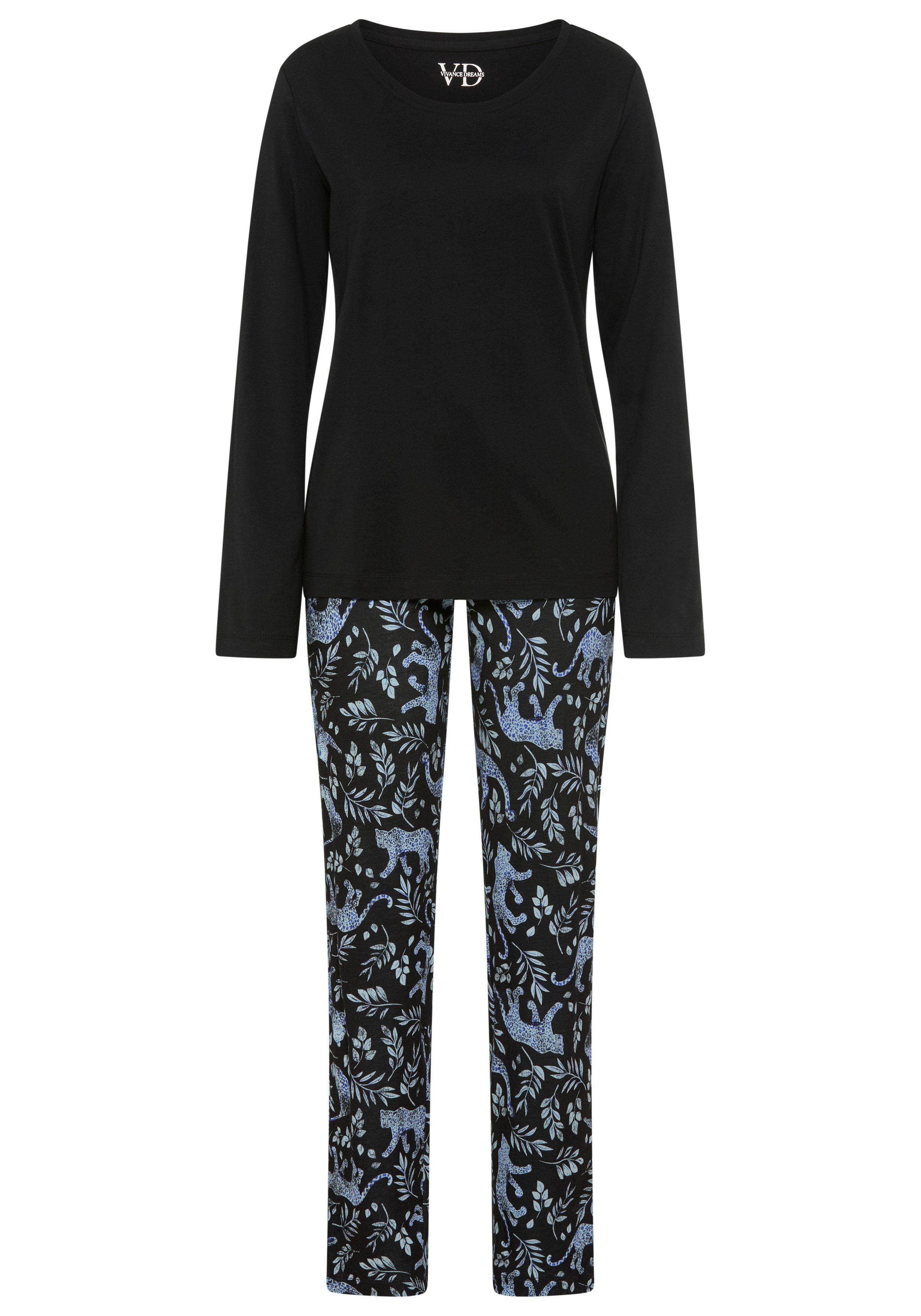 Vivance Dreams by Lascana Pyjama (Set, 2 tlg) mit All-Over Print. Reduzierter Preis € 34,99. Unverbindliche Preisempfehlung € 44,99