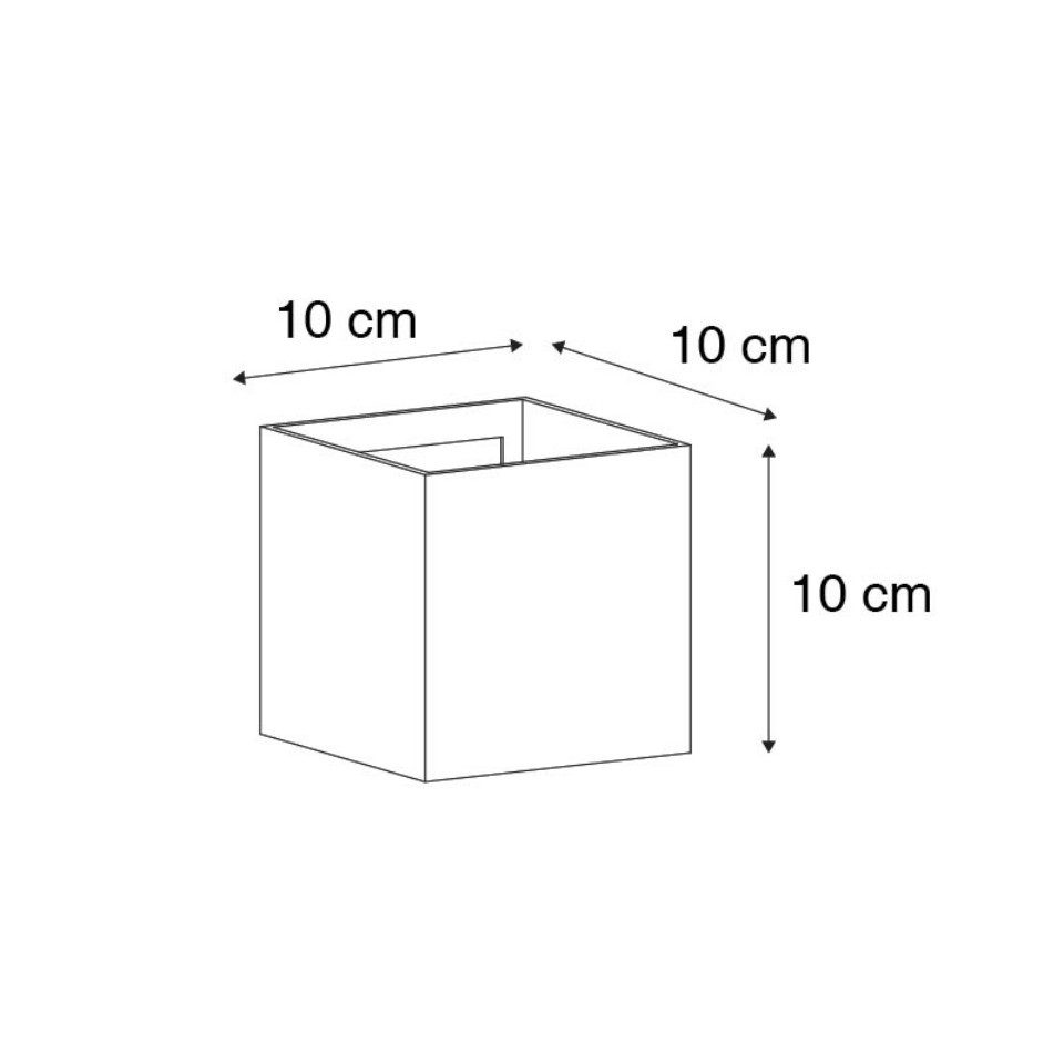 Qazqa Außen-Wandleuchte Edwin, LED fest integriert, (nicht austauschbare) LED, Weiß, Modern, Aluminium, 1-flammig