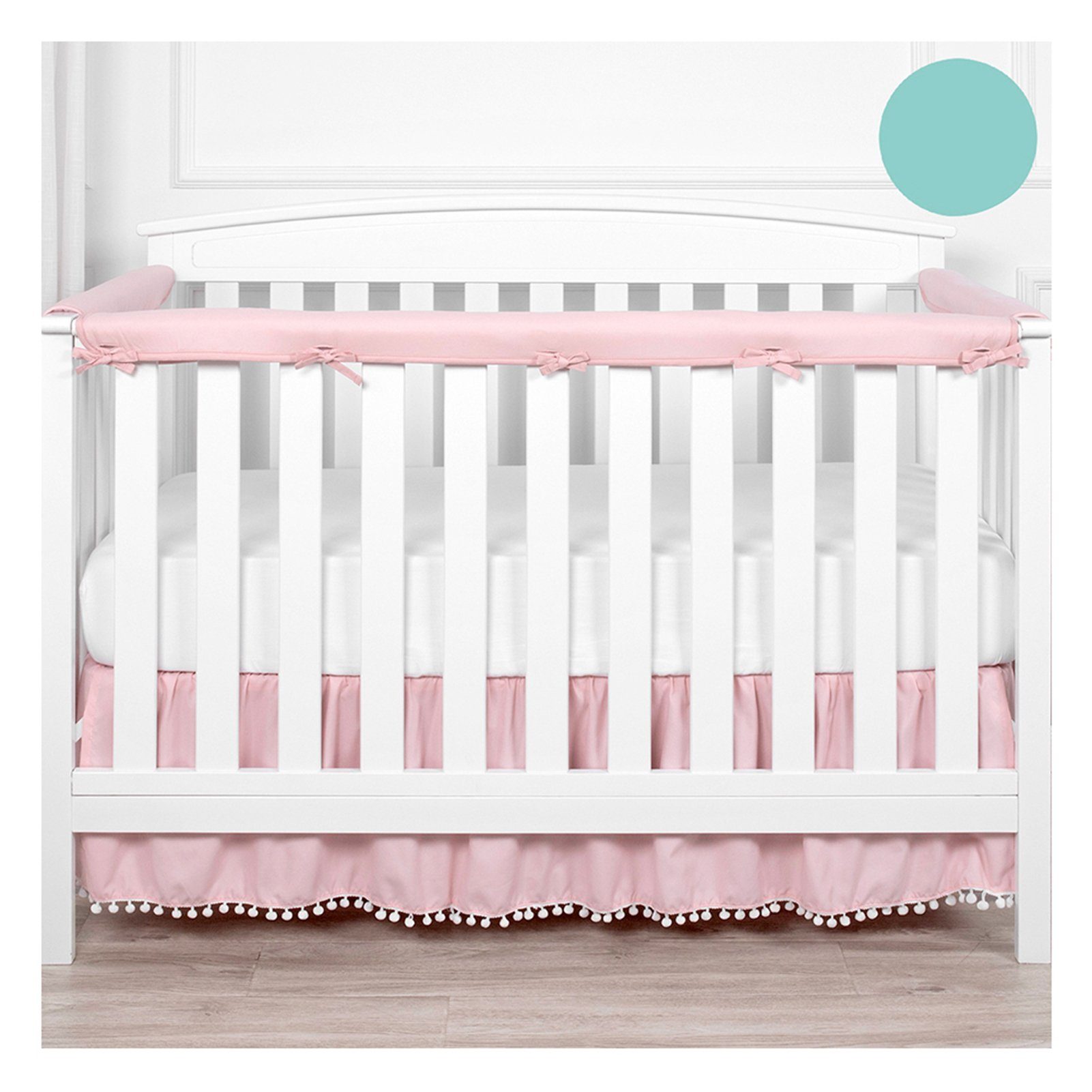 Reinigende, 3-teiliges Rosa Set, Blusmart Zu Bettschutzgitter Baby-Schutzgitter-Abdeckung, Leicht Bettschutzgitter