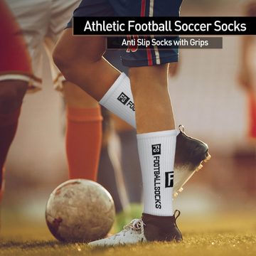 GOOLOO Sportsocken Fußball Socken,Fußballsocken Anti Rutsch Grip atmungsaktiv (6 Paar Socken weiß) atmungsaktiv,nicht linke, elastische,hohe Qualität, 6-Paar, 6 Paar Socken weiß) atmungsaktiv,nicht linke, elastische,hohe Qualität) Atmungsaktiv, nicht -slip, elastisch, hohe Qualität, Wärmeabteilung