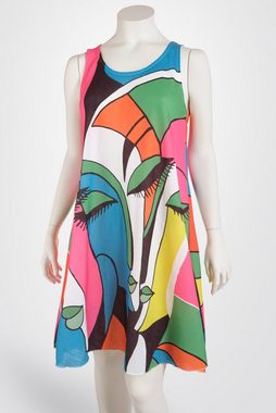 PEKIVESSA Strandkleid Freizeitkleid Damen ärmellos A-Linie (1-tlg) abstraktes Muster