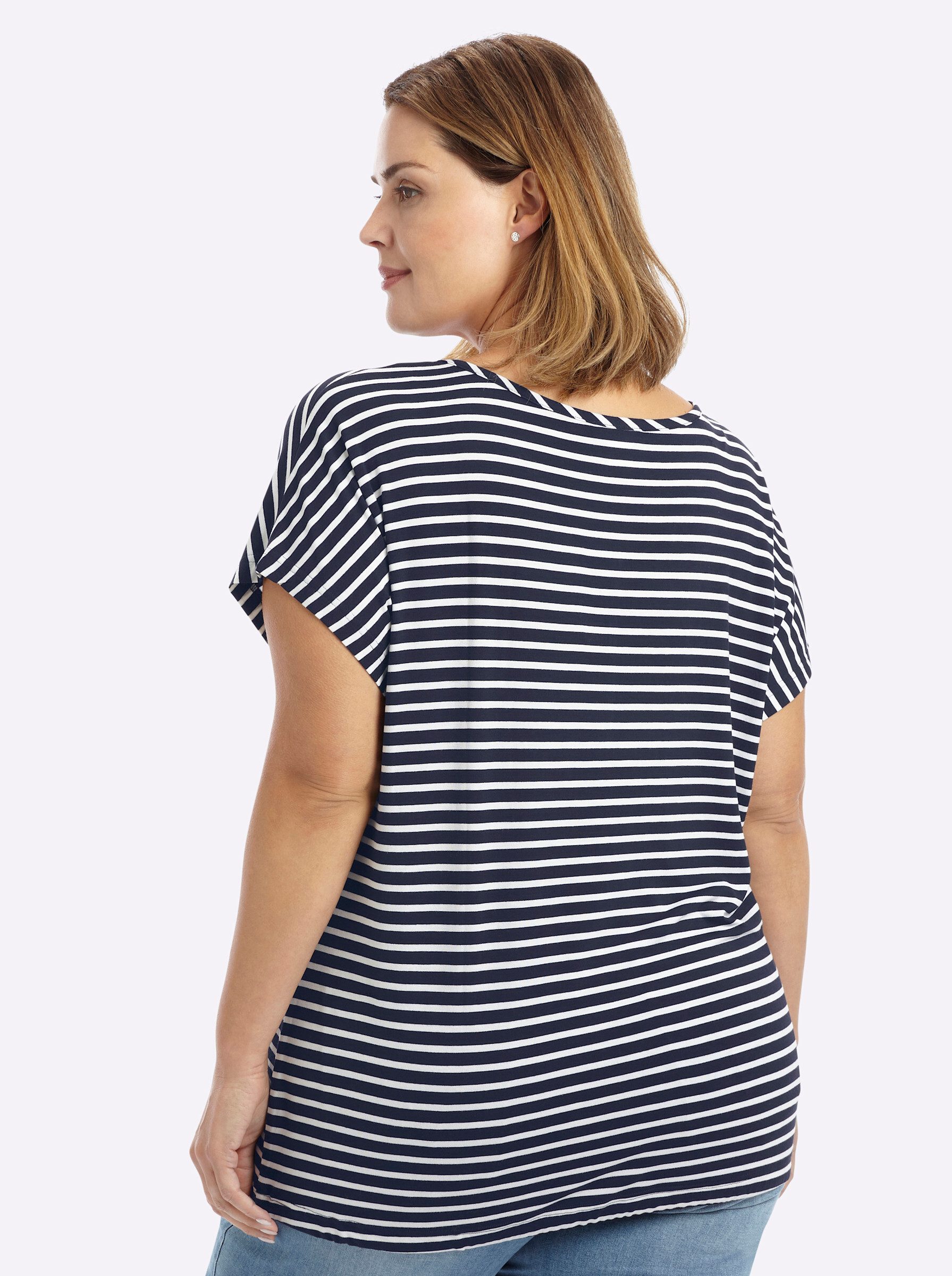 Sheego T-Shirt Kurzarm-Shirt Kurzarm – Bild 2 von 5