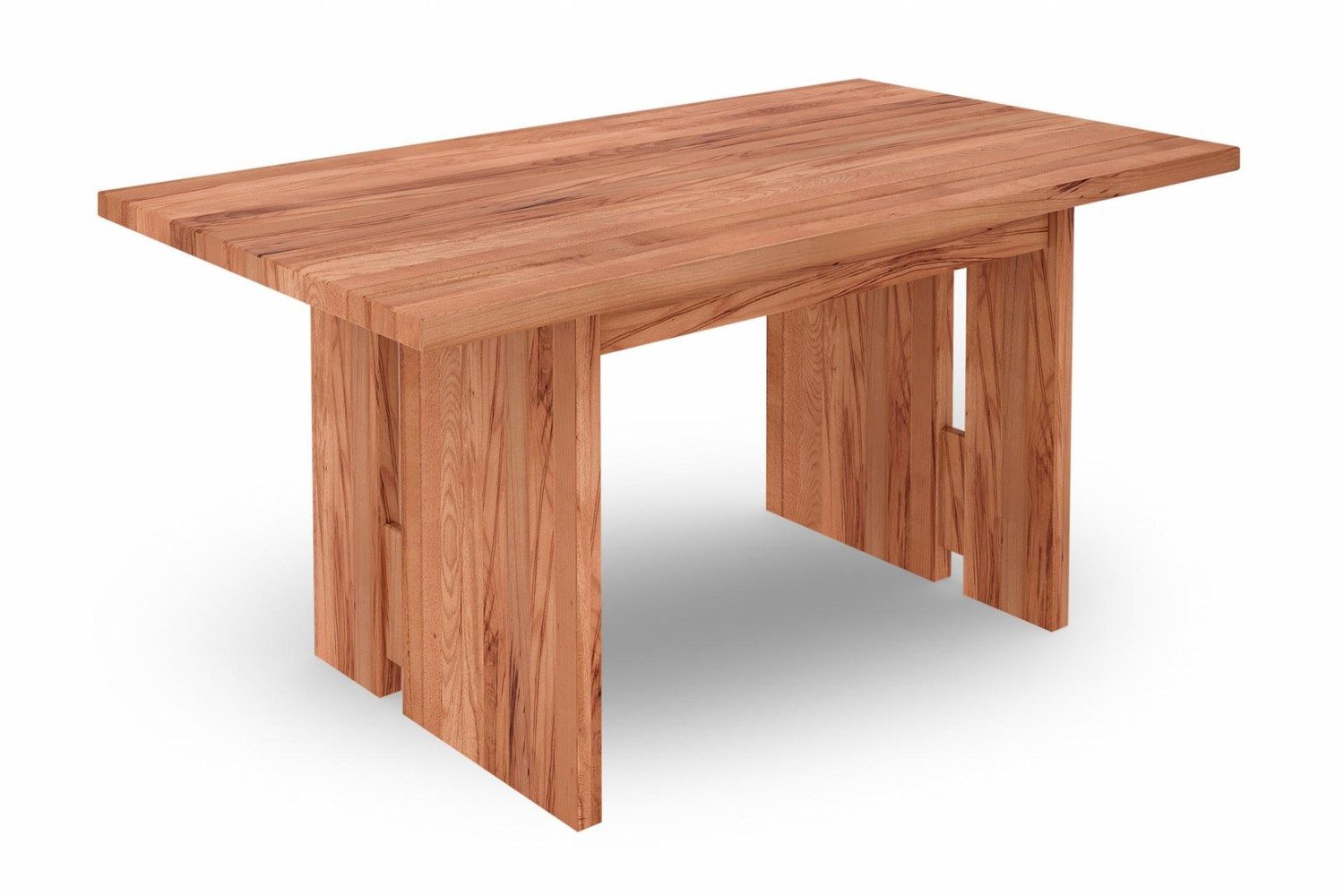 Natur24 Esstisch Esstisch Zigo Kernbuche massiv 100x150x77cm mit Holzfußgestell