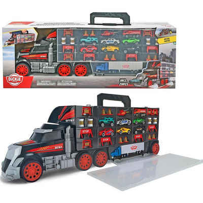 Dickie Toys Spielzeug-Auto Großer Truck Tragekoffer inkl. 8 Die-Cast Fahrzeugen & Helikopter