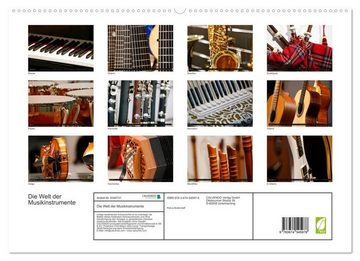 CALVENDO Wandkalender Die Welt der Musikinstrumente (Premium, hochwertiger DIN A2 Wandkalender 2023, Kunstdruck in Hochglanz)
