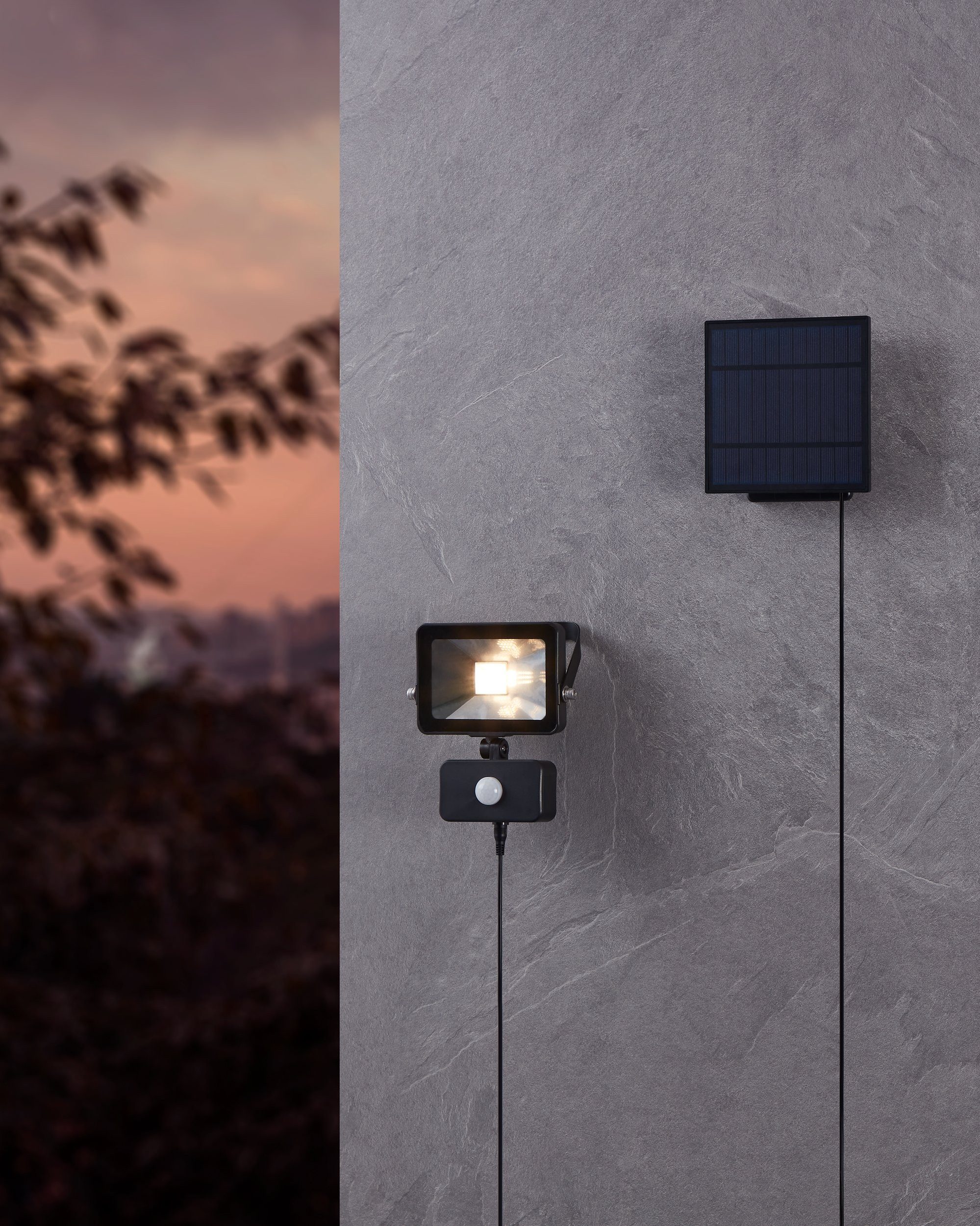 EGLO LED Solarleuchte Villagrappa, Leuchtmittel inklusive, Solarlampe für außen Außenlampe Stahl Kunststoff in schwarz 800 Lumen