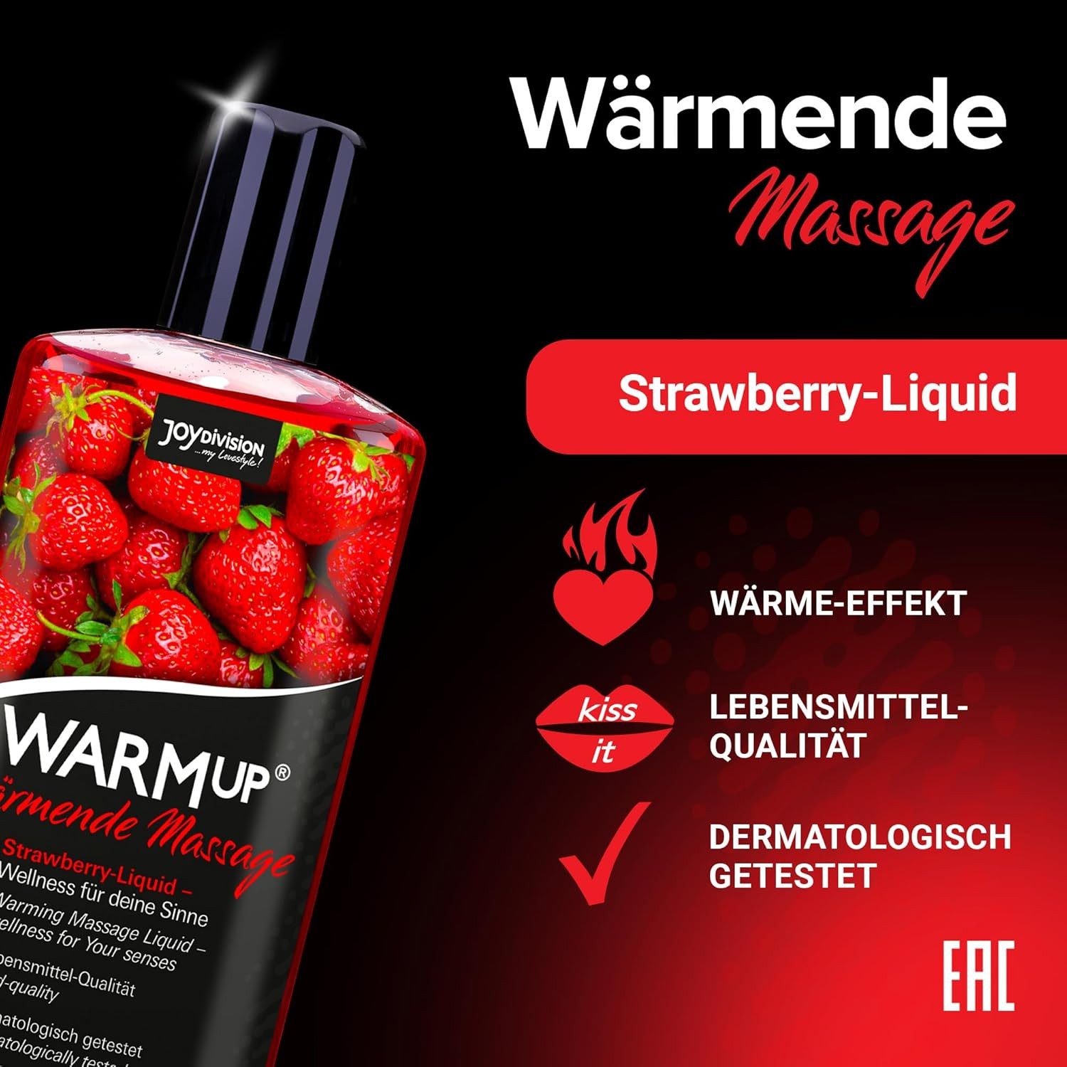 JOYDIVISION Massageöl WARMup, das ölfreie Massageliquid, Fett-und ölfreies Liquid, wie ein Massageöl