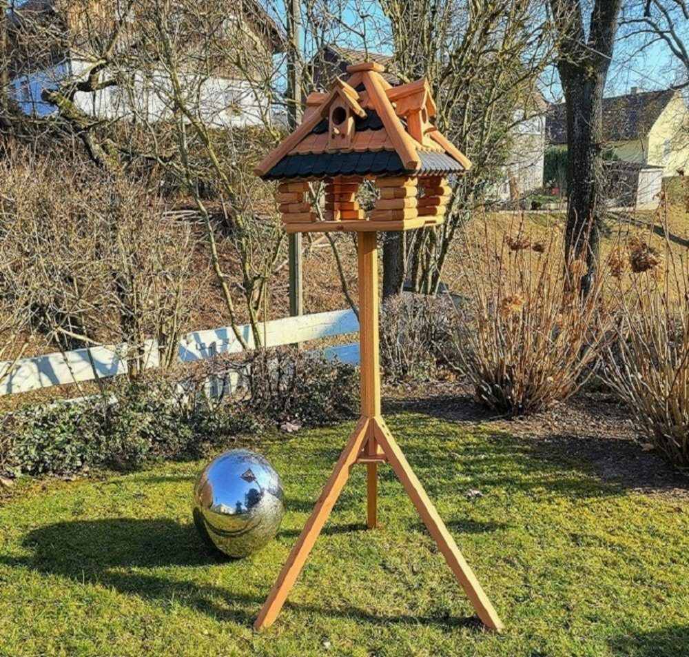 Vogelhaus Vogel Vogelfutterhaus MYPETS Haus Ständer ALPENFLAIR mit Futterhaus Vogelhaus