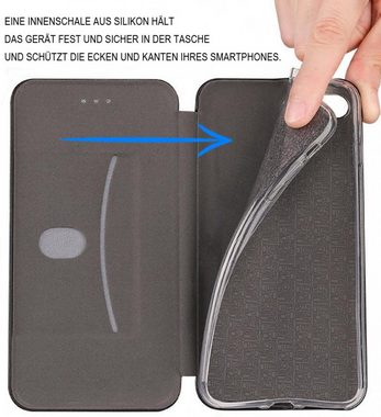 Numerva Handyhülle Hard Cover Etui für Huawei P30 Pro, Flip Cover Schutz Hülle Tasche