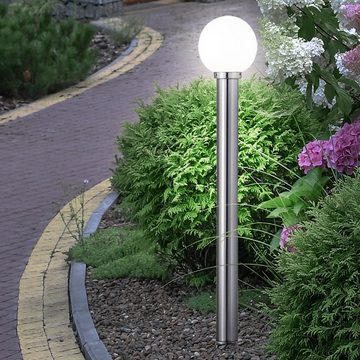 etc-shop LED Außen-Stehlampe, Leuchtmittel inklusive, Warmweiß, Farbwechsel, Wegeleuchten außen Garten Kugellampe Standleuchte Terrassenlampe