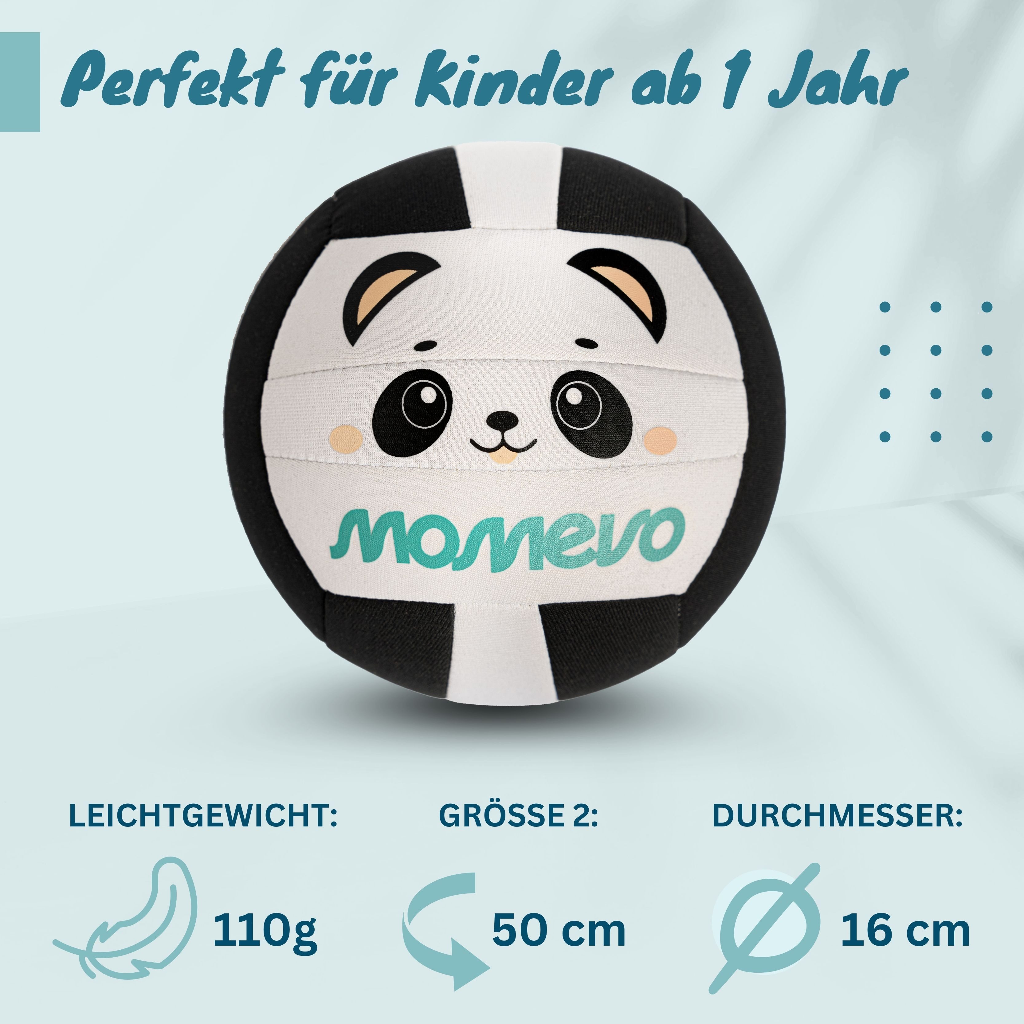 Momevo Beachball Beachbuddy Neopren Wasserball Kinder – Weich für Pool & Strand