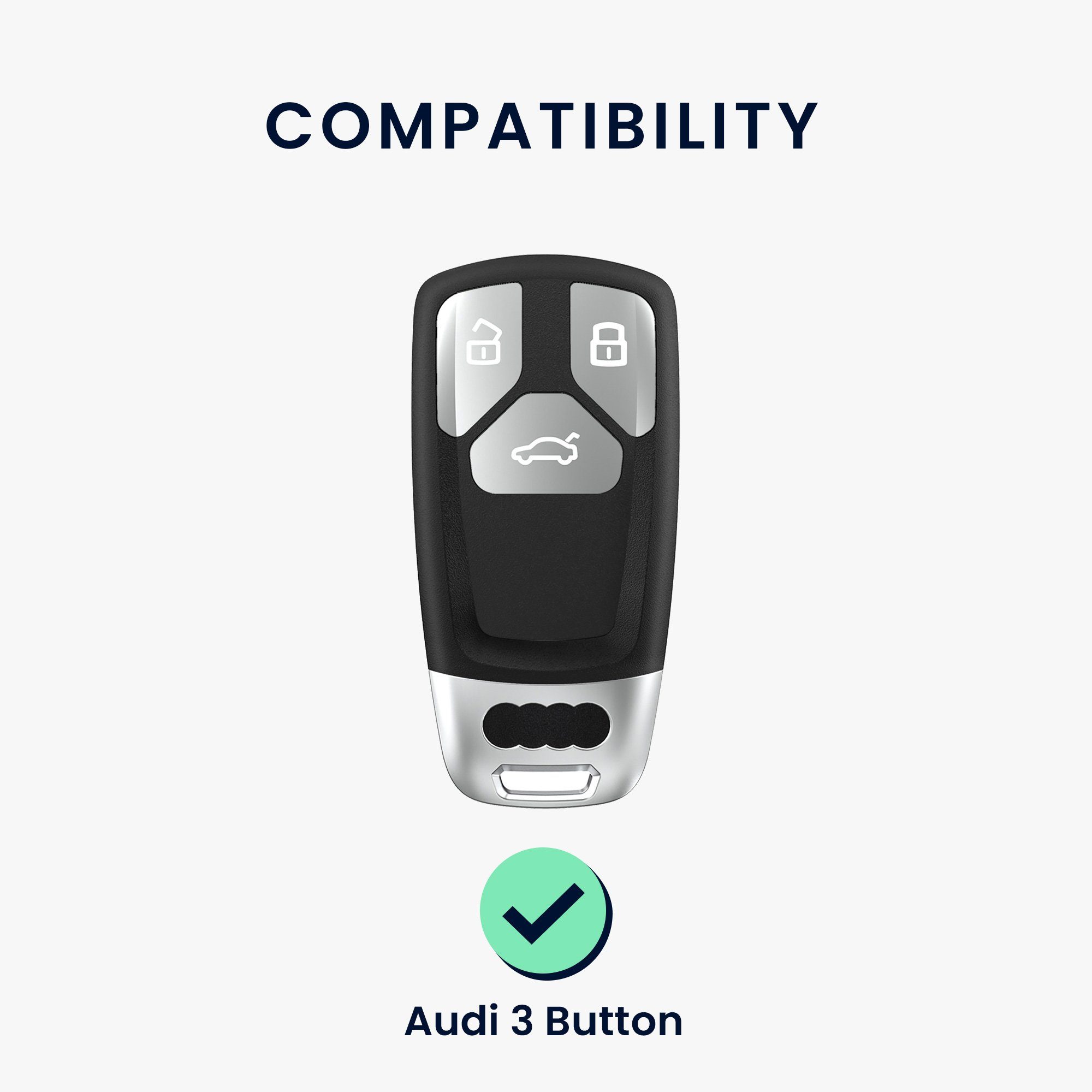Schlüsseltasche kwmobile Hülle für Cover Silikon Autoschlüssel Schlüsselhülle Audi,