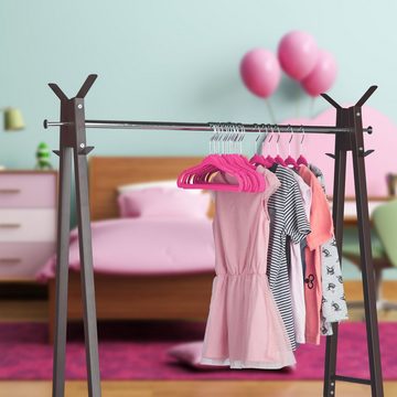relaxdays Kleiderbügel 100 x Kleiderbügel Kinder pink