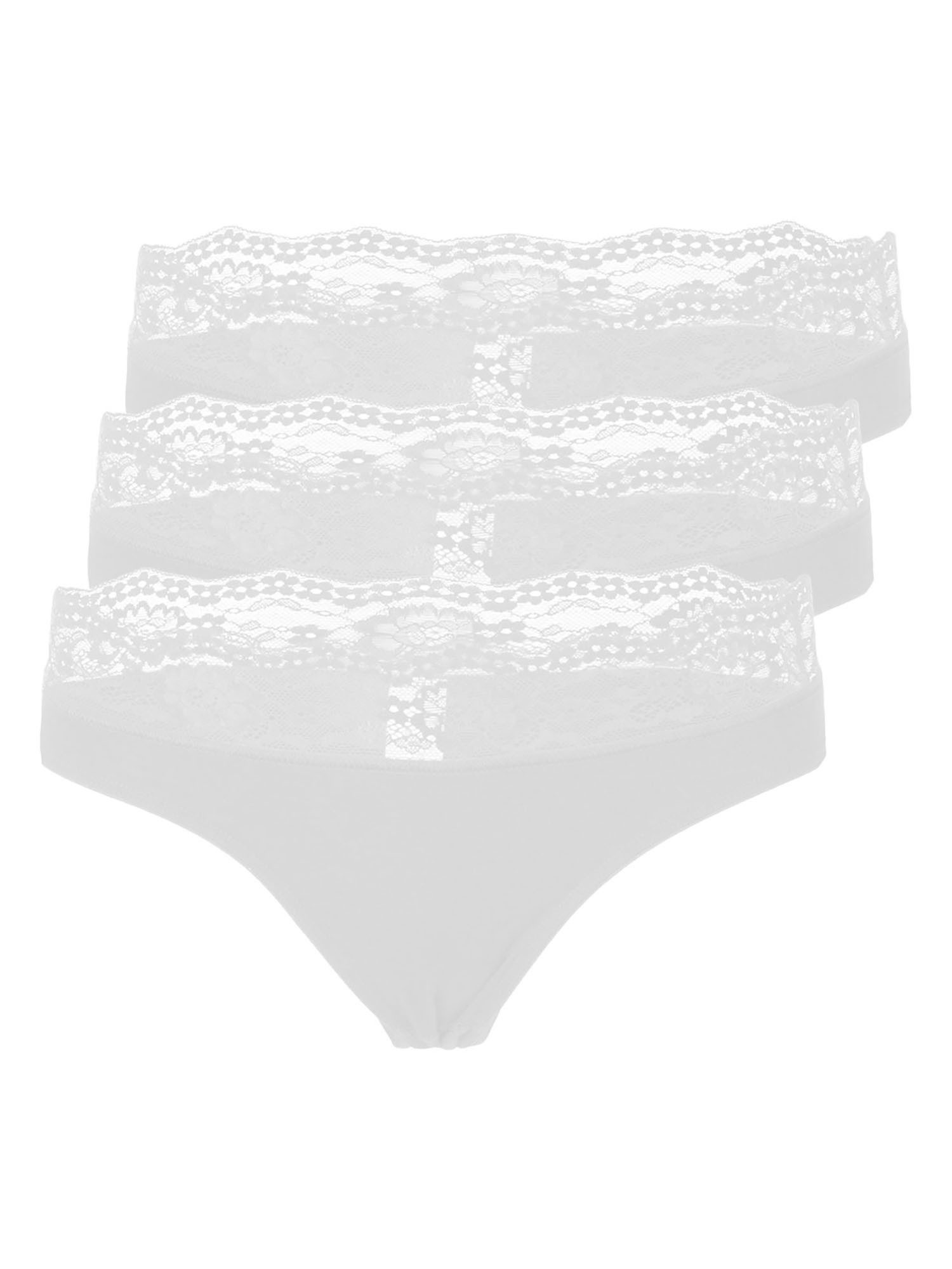 Bikinislip 3er Pack Damen Brasilian-Slip Viskose