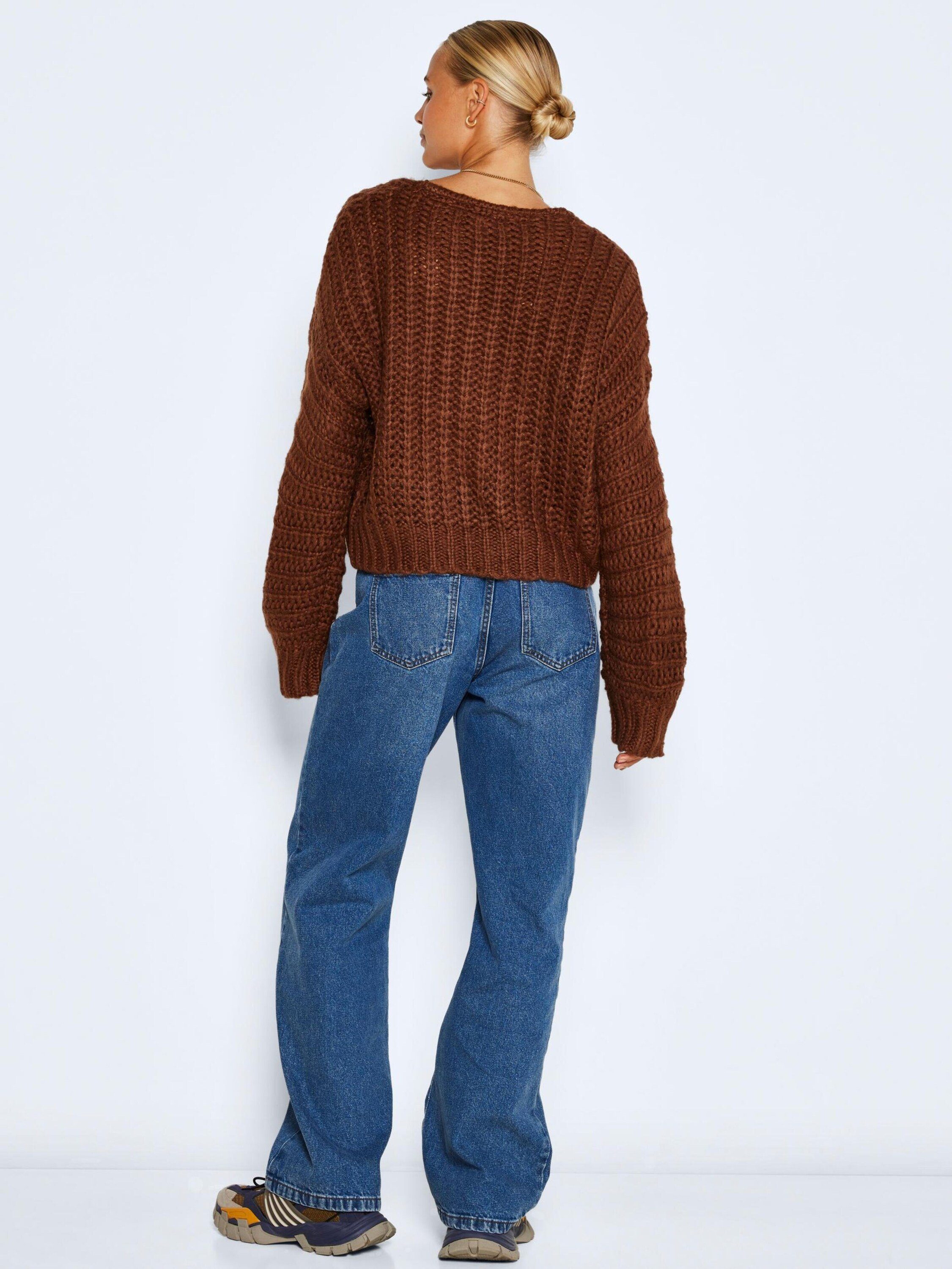 Steve Noisy may (1-tlg) Strickpullover Plain/ohne Details Cappuccino 27020930
