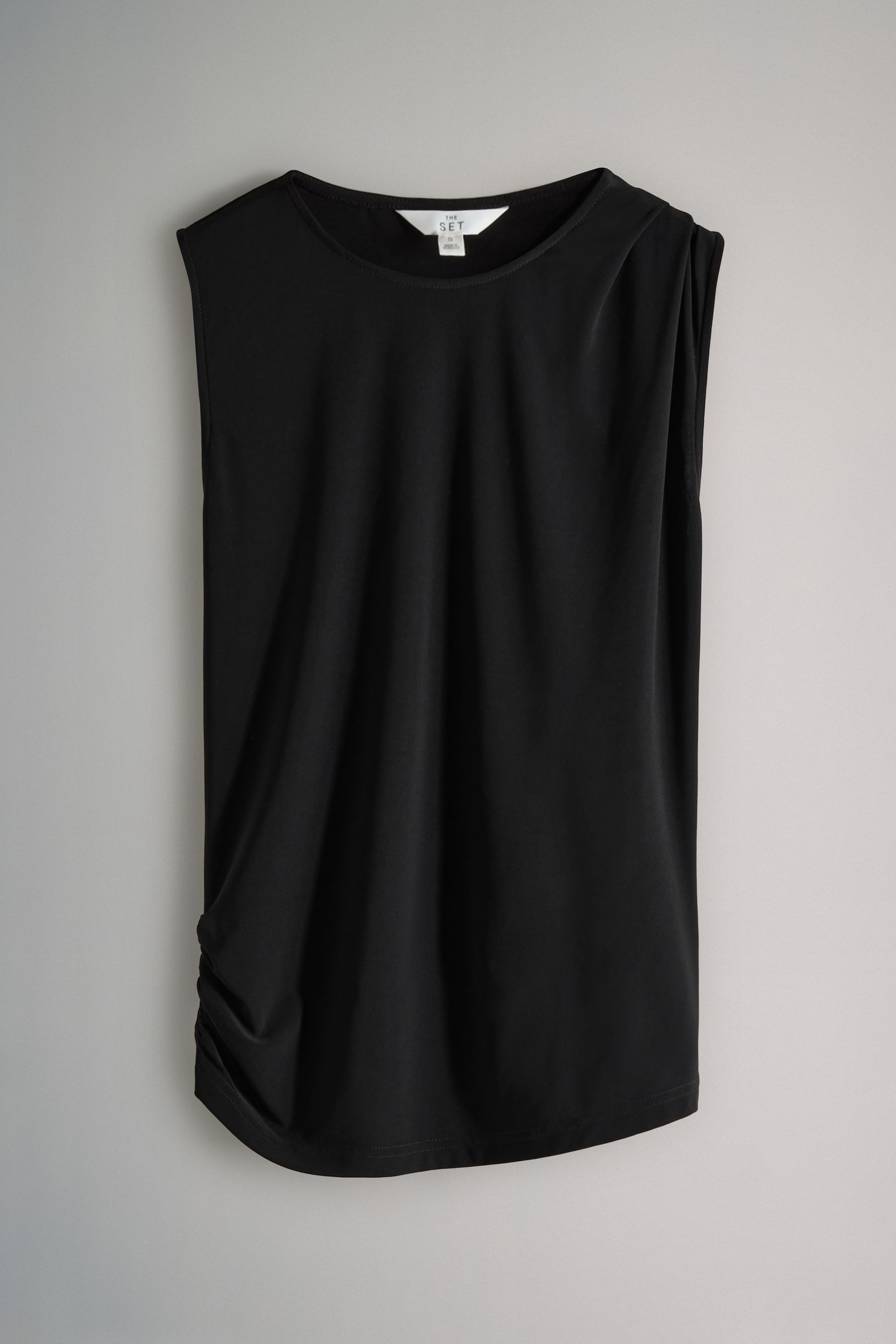 The Set Blusentop Drapierte, ärmellose Oberteile, 3er-Pack (3-tlg) günstig online kaufen