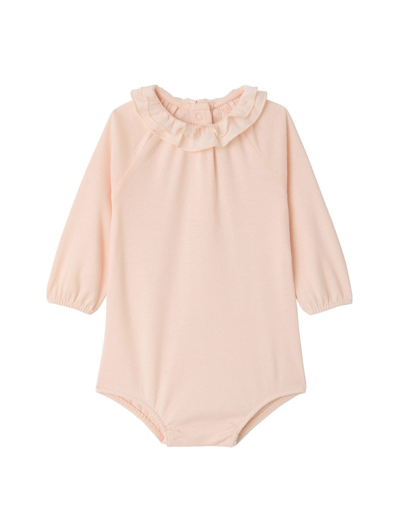 vertbaudet Langarmbody Langarm-Body mit Volantkragen Mädchen Baby