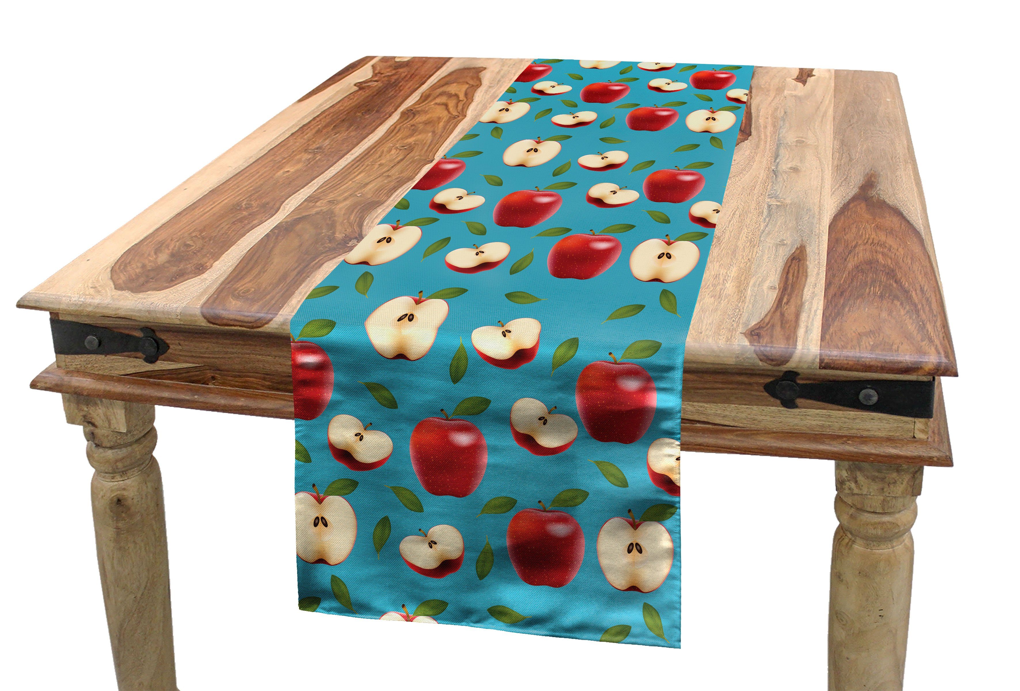 Abakuhaus Tischläufer Esszimmer Küche Rechteckiger Dekorativer Tischläufer, Apfel Red Delicious Gesunde Lebensmittel