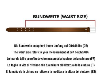 COLOGNEBELT Ledergürtel E25-RL Schlicht dennoch modern mit Dornschließe, MADE IN GERMANY