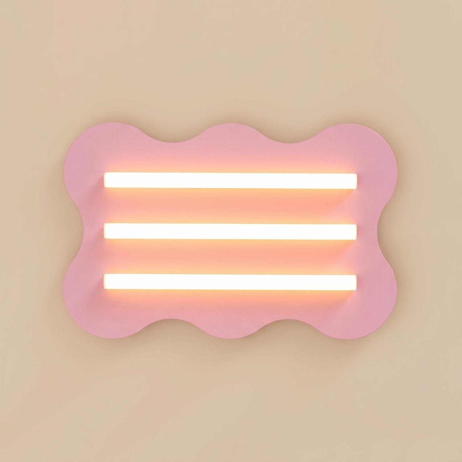 Licht-Erlebnisse Deckenleuchte LENZ, ohne Leuchtmittel, Metall Pink 3-flammig Modern