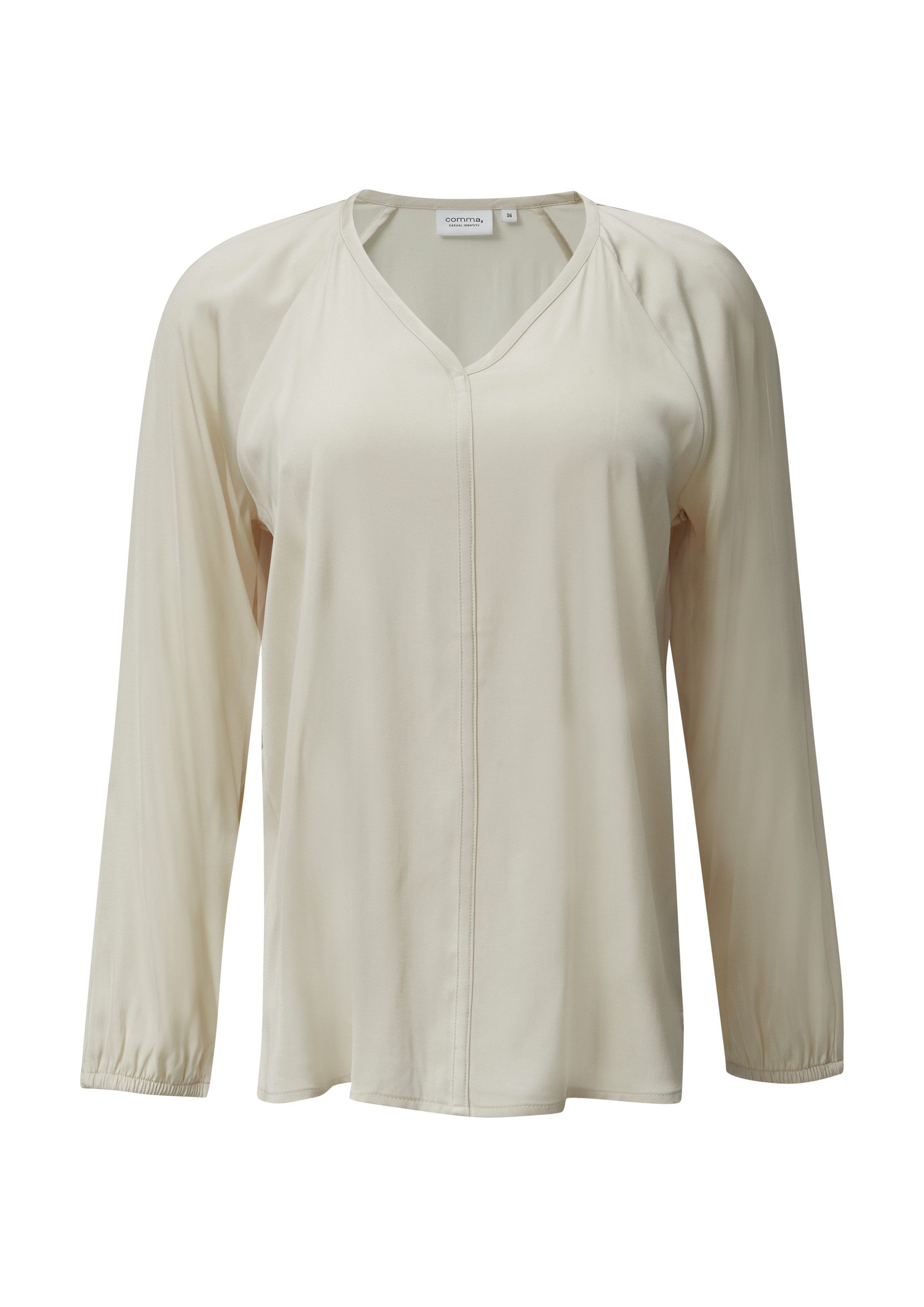 comma Langarmbluse Bluse Satinierte Bluse mit günstig online kaufen