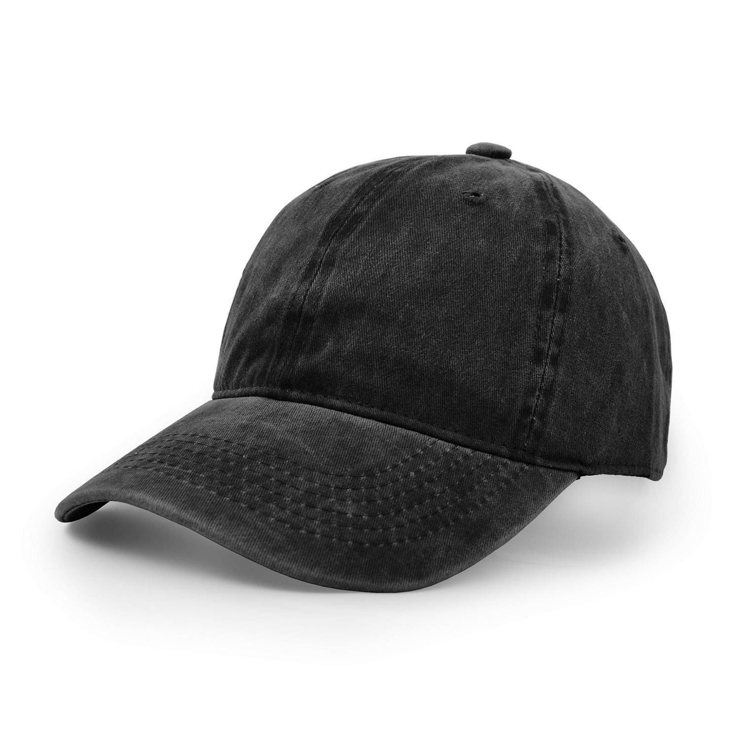 Baseball Cap Baseballmütze Baumwolle Unisex Hip Hop Outdoor Schwarz