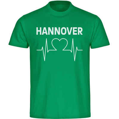 multifanshop T-Shirt Herren Hannover - Herzschlag - Männer