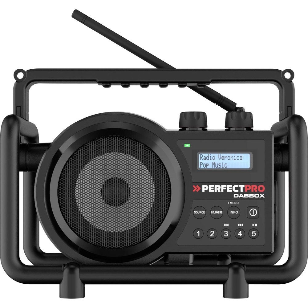 PerfectPro PerfectPro DABBOX Baustellenradio DAB+, UKW AUX, Bluetooth® stoßfest Radio
