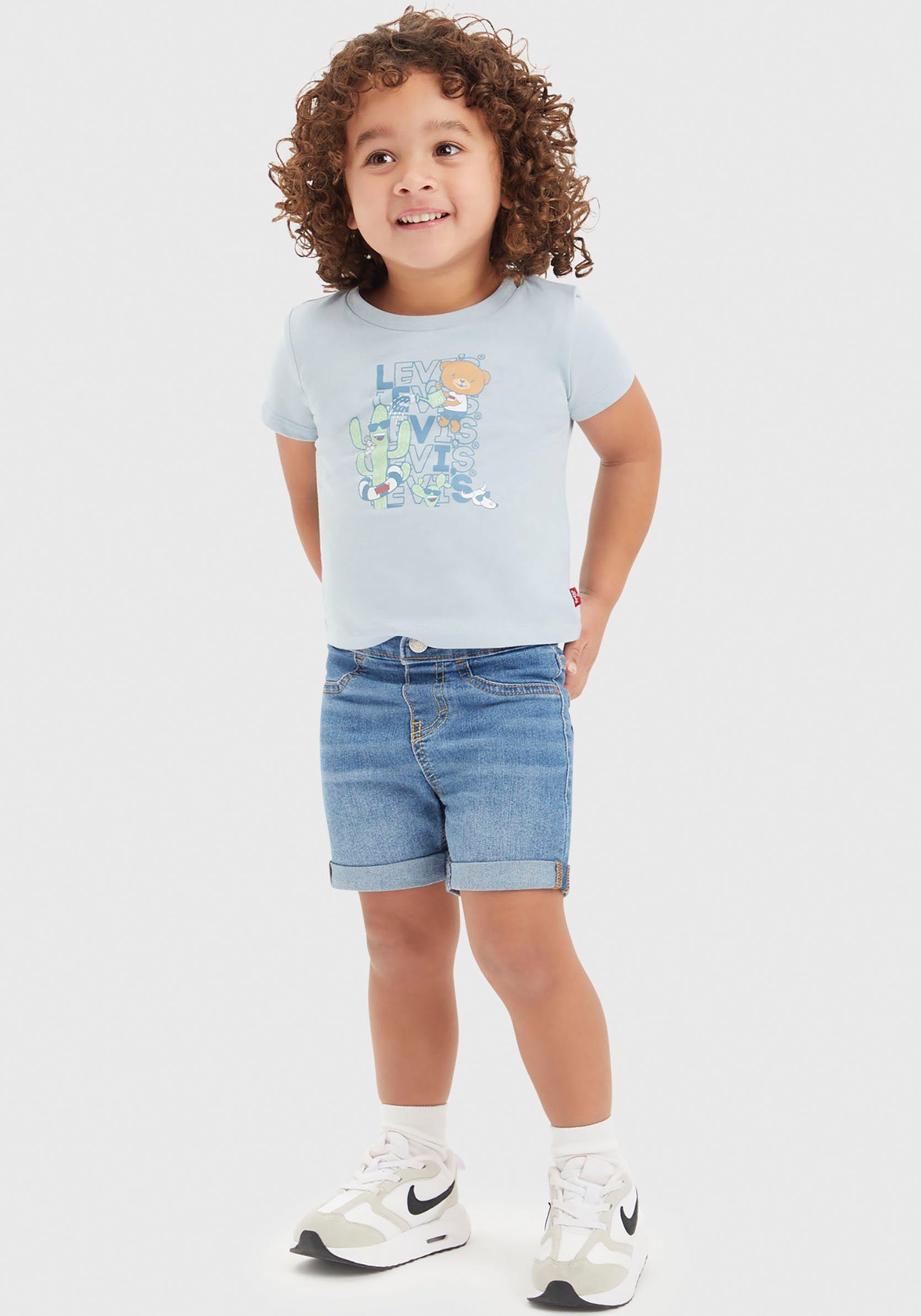 Levi's® Kids T-Shirt & Shorts CRITTER STACKED LOGO TEE (Set, 2-tlg) for Baby BOYS