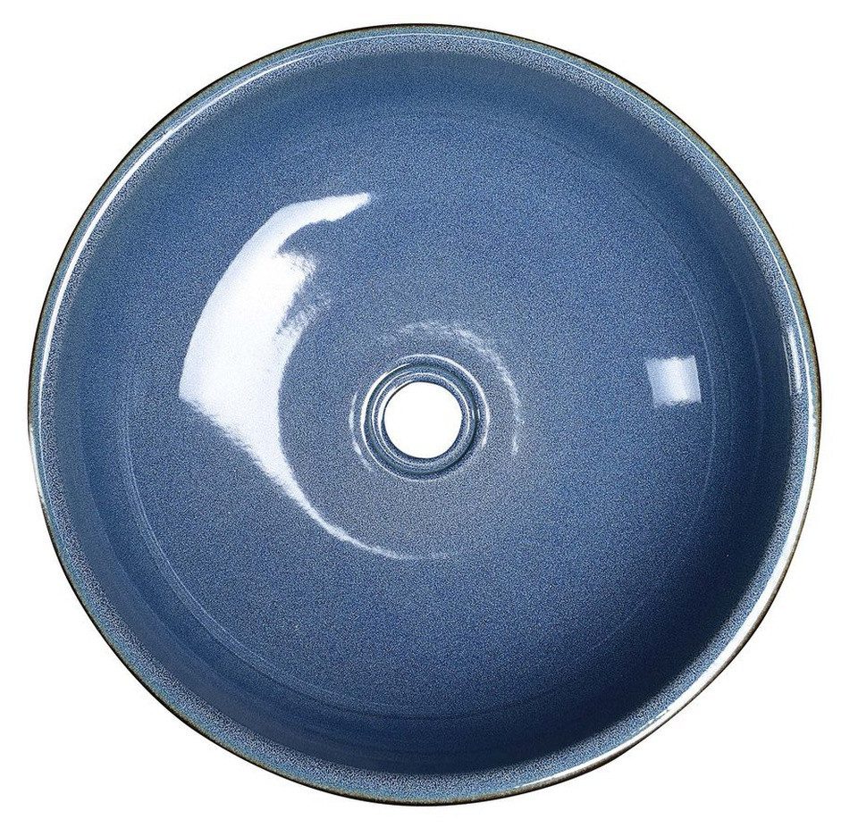 Sapho Waschtisch PRIORI Keramik-Waschtisch Ø 41 cm, Blau/Grau, Sapho-PI020
