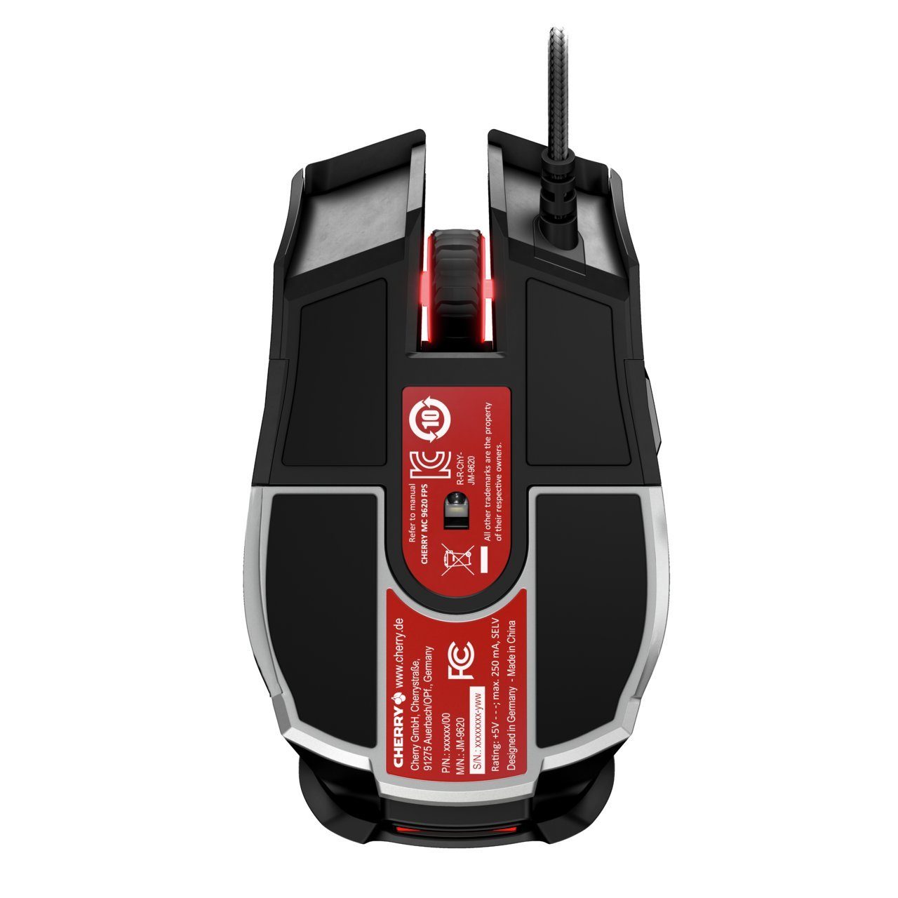 Cherry MC 9620 FPS Gaming-Maus (kabelgebunden), Einfache Gewichtsanpassung  über beilegende 3 x 5g