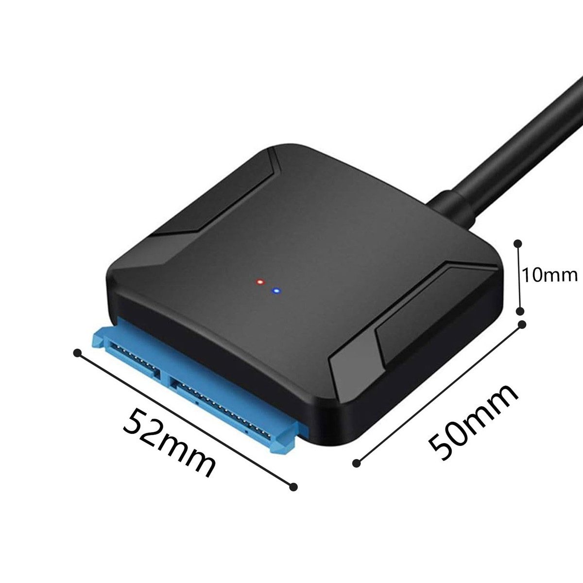 Olotos Festplatten-Gehäuse SATA zu USB3.0 Adapter Kabel Universell Netzteil für 2.5/3.5 HDD/SSD
