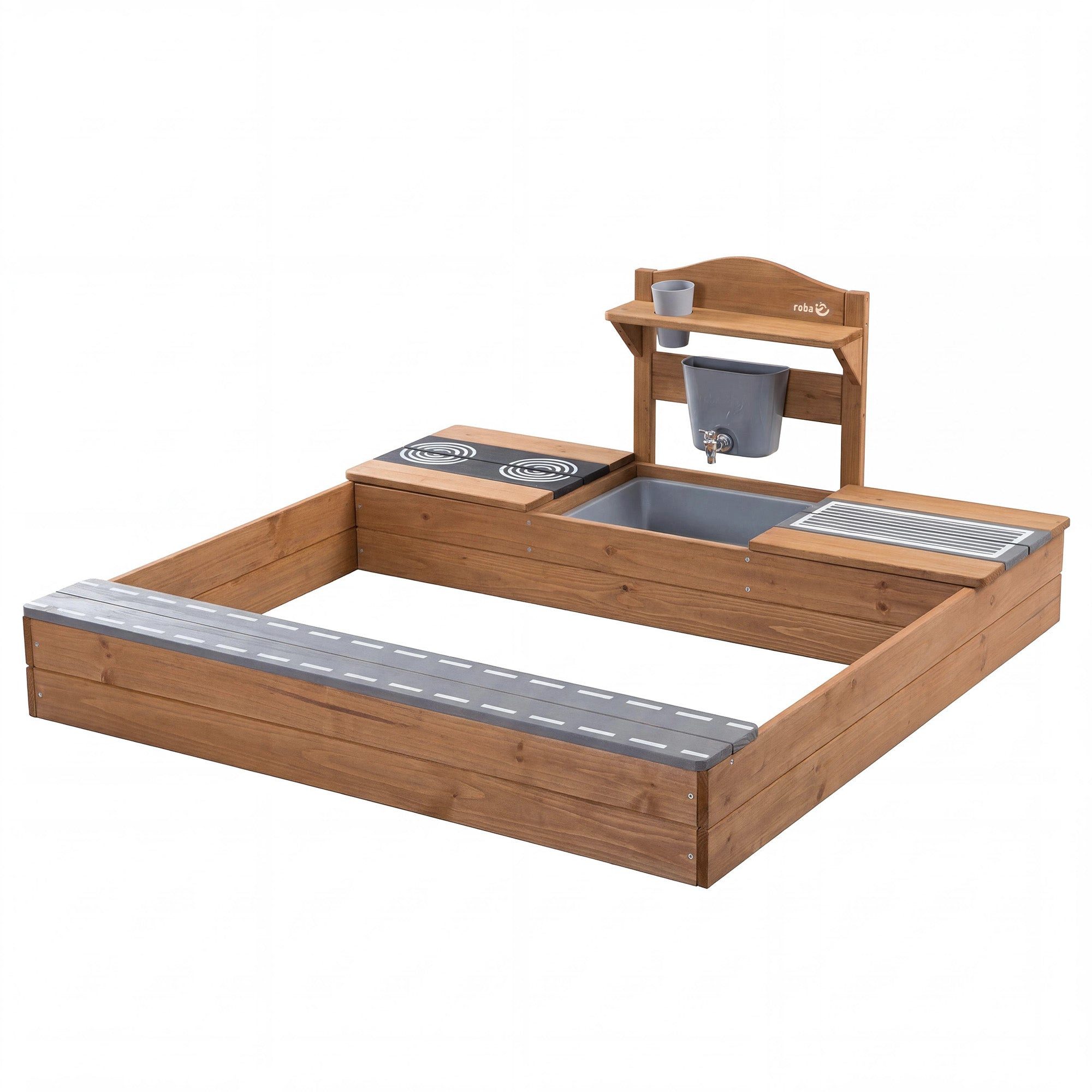 roba® Sandkasten Outdoor+ Sandkasten mit Matschküche
