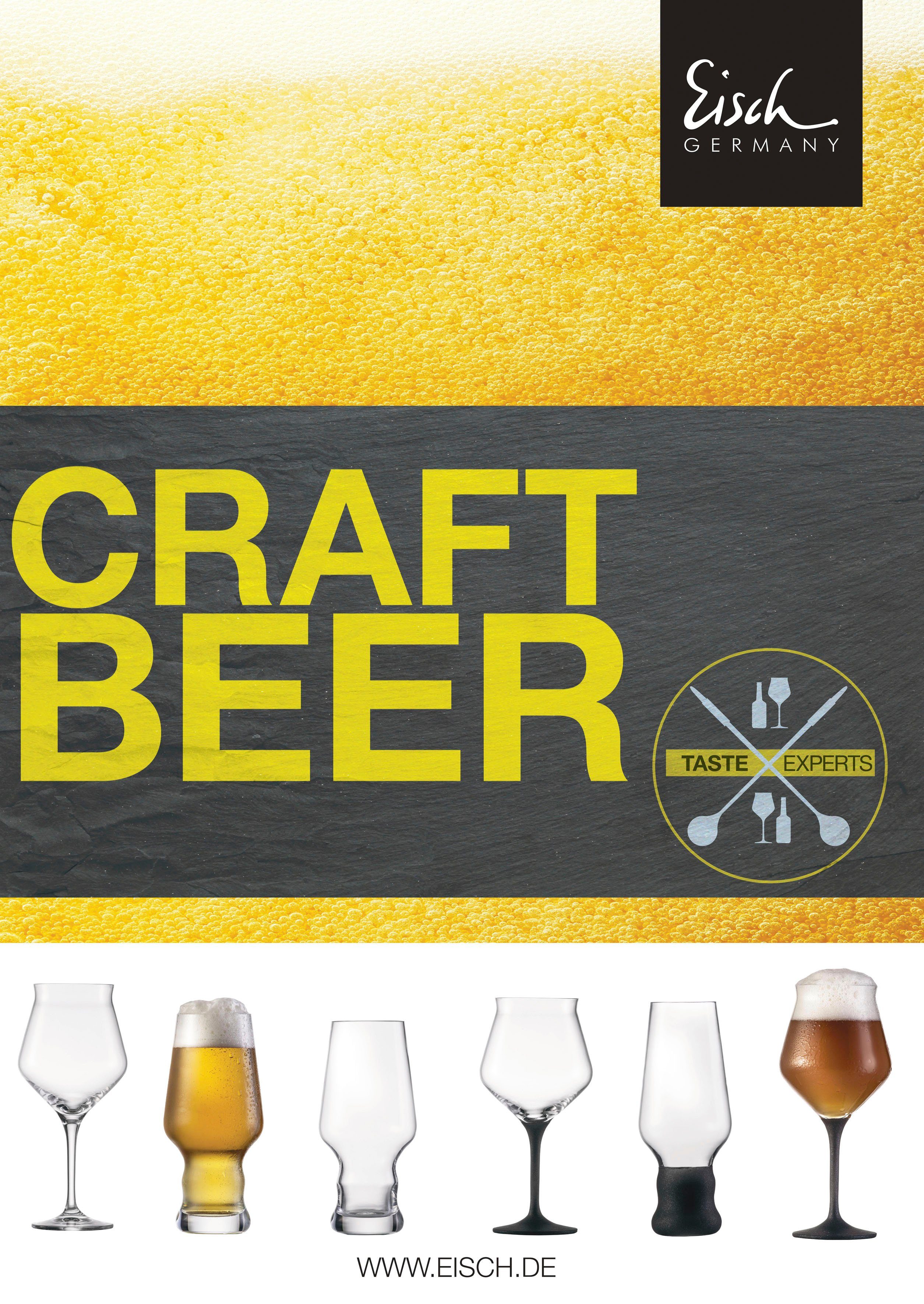 Eisch Germany Bierglas CRAFT BEER EXPERTS, 2-tlg., Kristallglas, 2-teilig, 450 ml