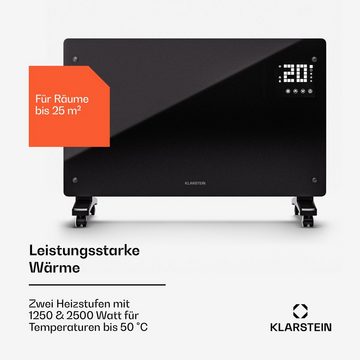 Klarstein Heizstrahler Bornholm Smart 2500, 2500 W, Heizung Elektrische Heizstrahler Badezimmer Küche Wifi LED Weiß