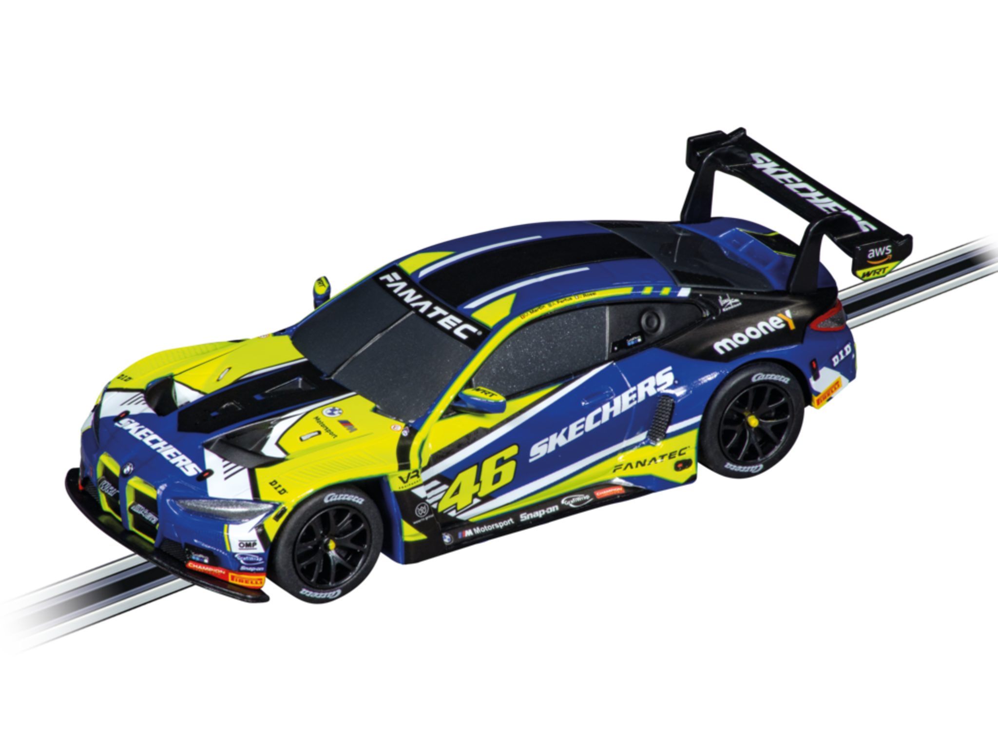 Rennbahn-Auto Carrera 20064246 GO Auto BMW M4 GT3 "Valentino Rossi" 1:43