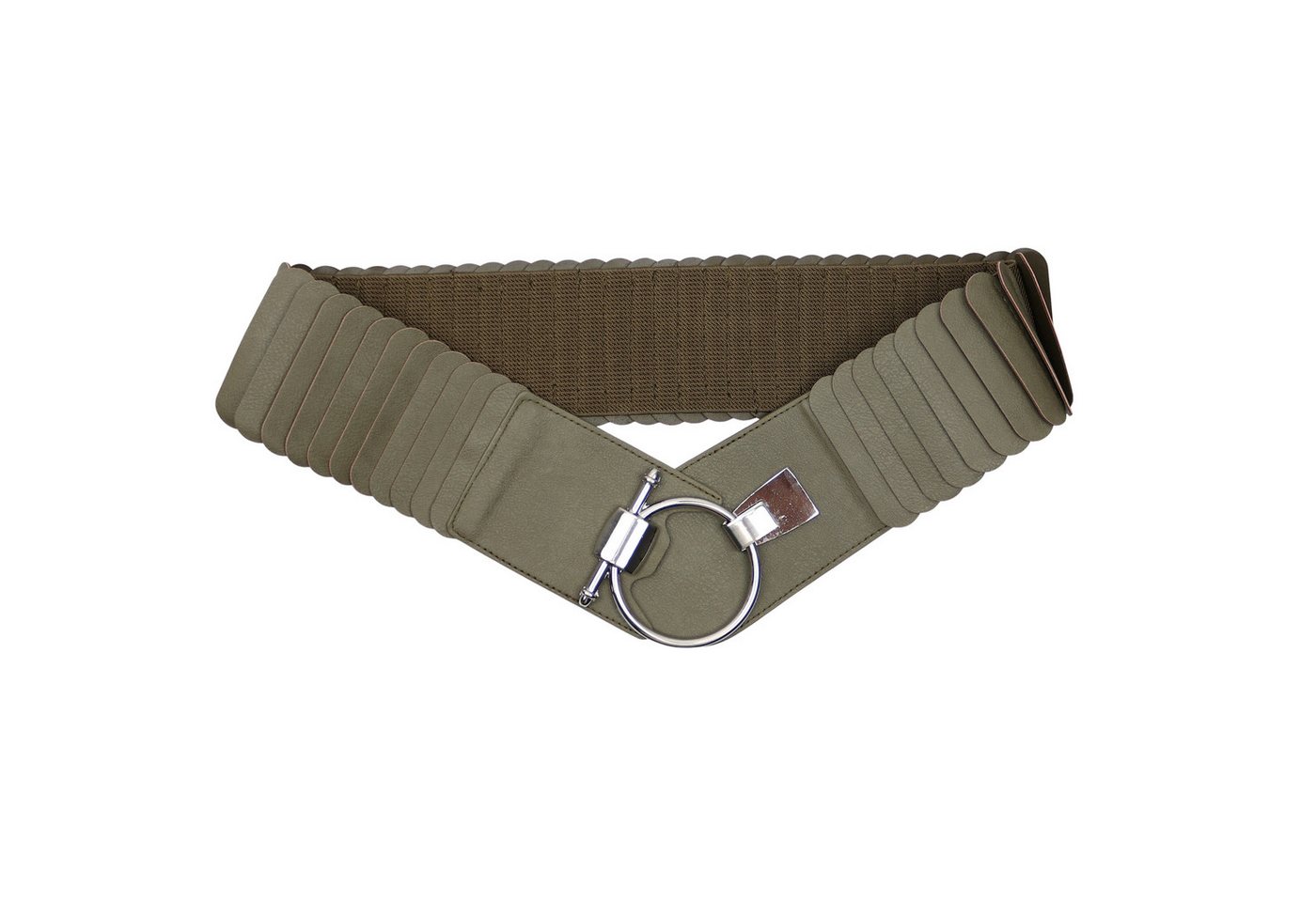 MIRROSI Taillengürtel Leo Unifarbe breit 8cm für Taillenumfang 85 bis 110cm, ONESIZE (Unifarben, Angenehmes Tragesgefühl, Leopard Muster) Breiter Stretch Gürtel