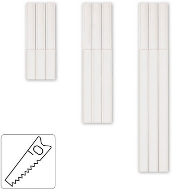 Hama Kabelkanal (3-St), PVC Kabelschacht, eckig, selbstklebend, 100/2,1/1,0 cm, Weiß