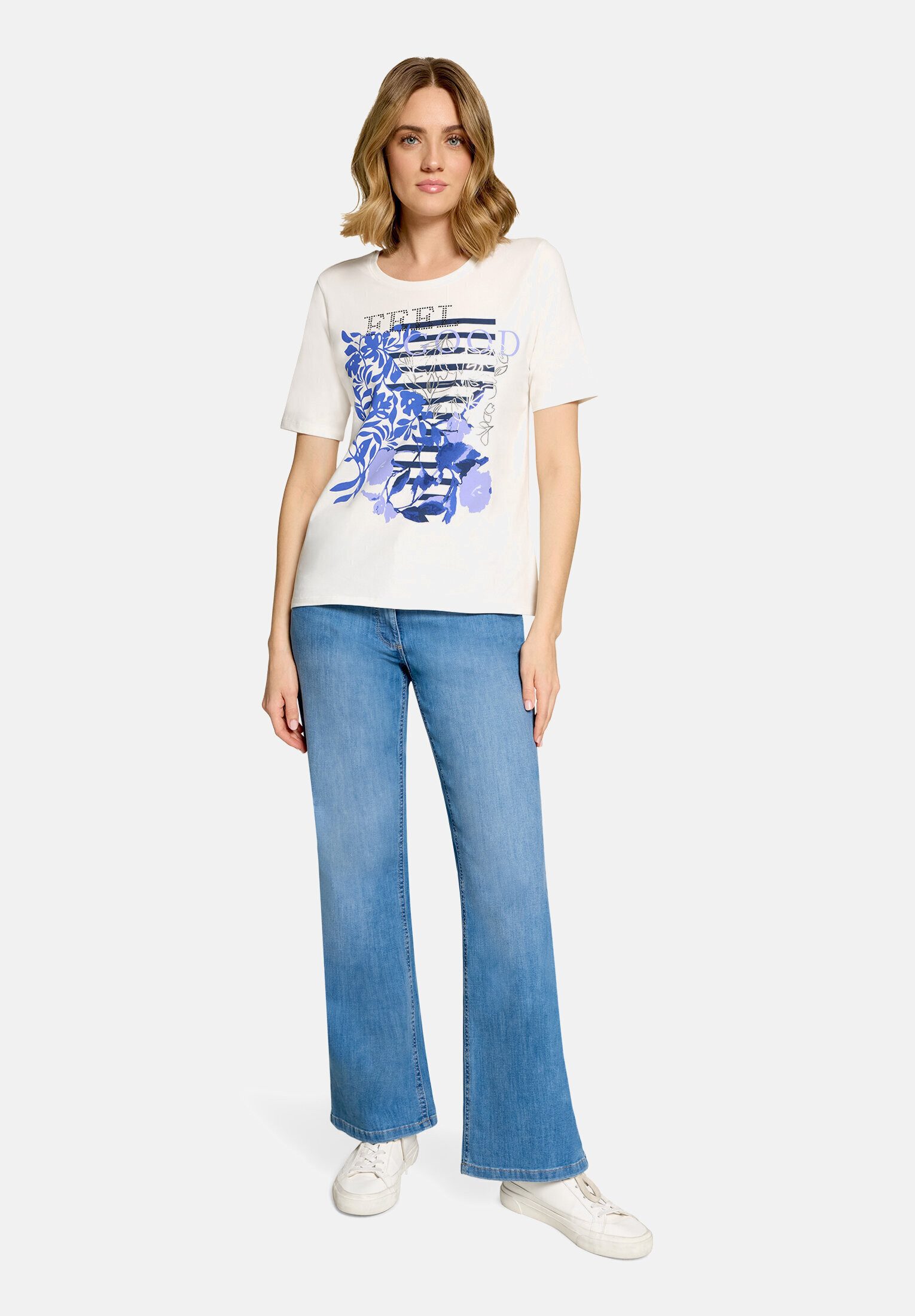Betty Barclay Kurzarmshirt Damen mit Placement (1-tlg)