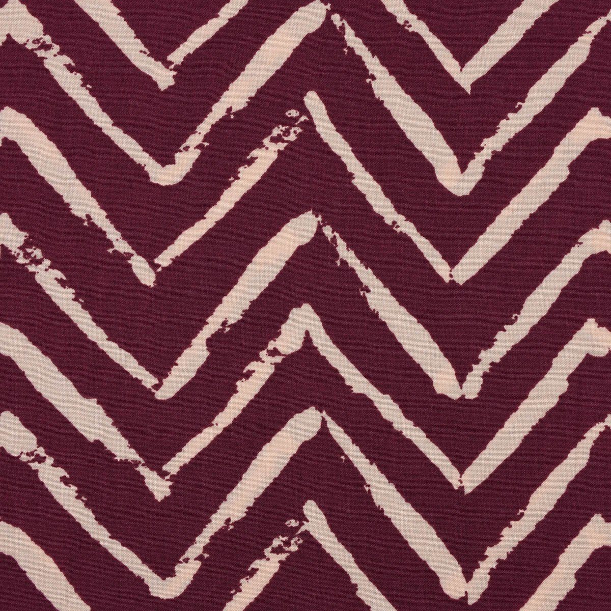 Stoff Viskosestoff Bekleidungsstoff Radiance Chevronmuster aubergine beige 1