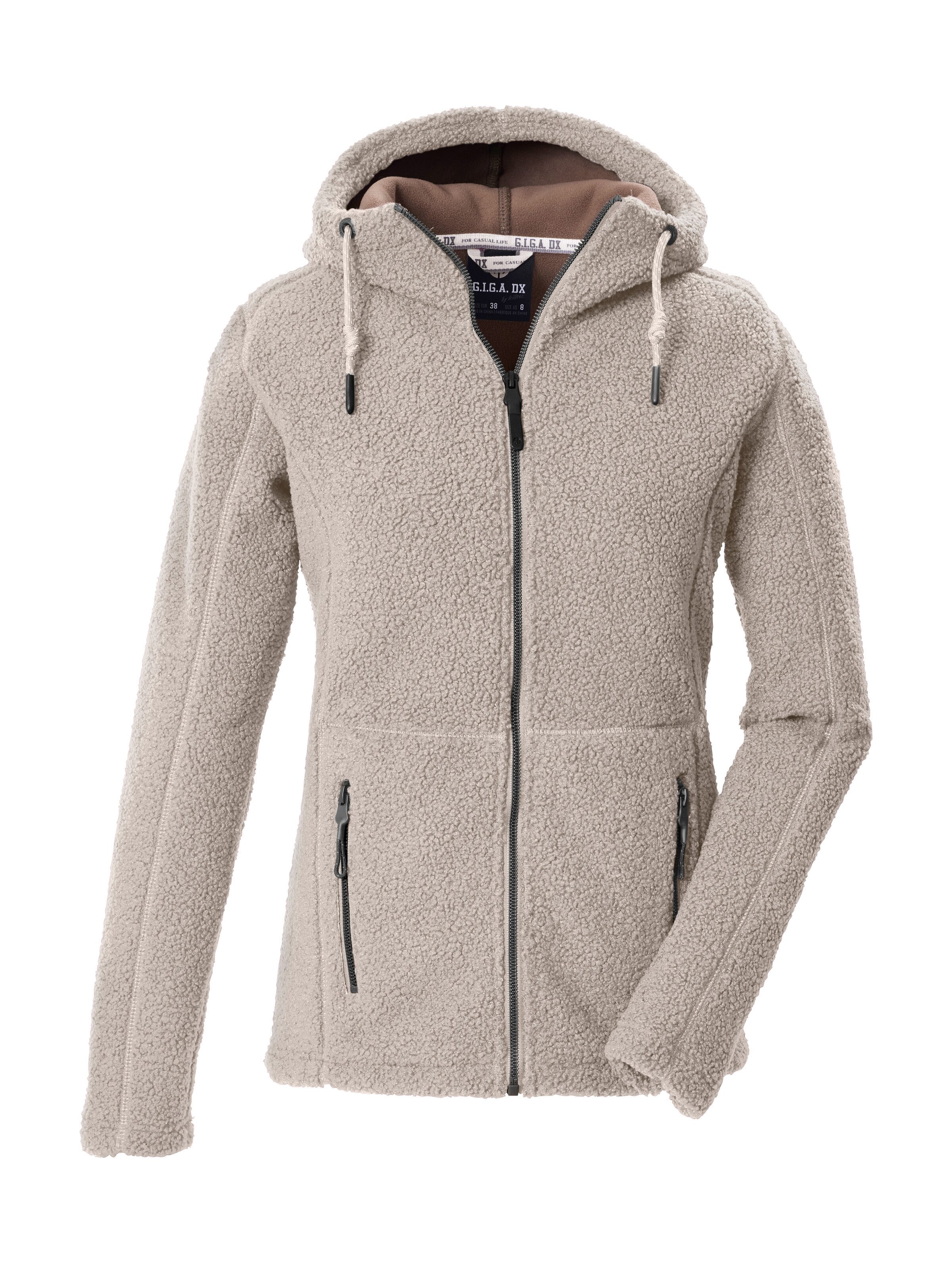 G.I.G.A. DX by killtec Fleecejacke GW 38 WMN KNTFLC JCKT Leichte Strickfleecejacke mit verstellbarer Kapuze und Zipper-Taschen