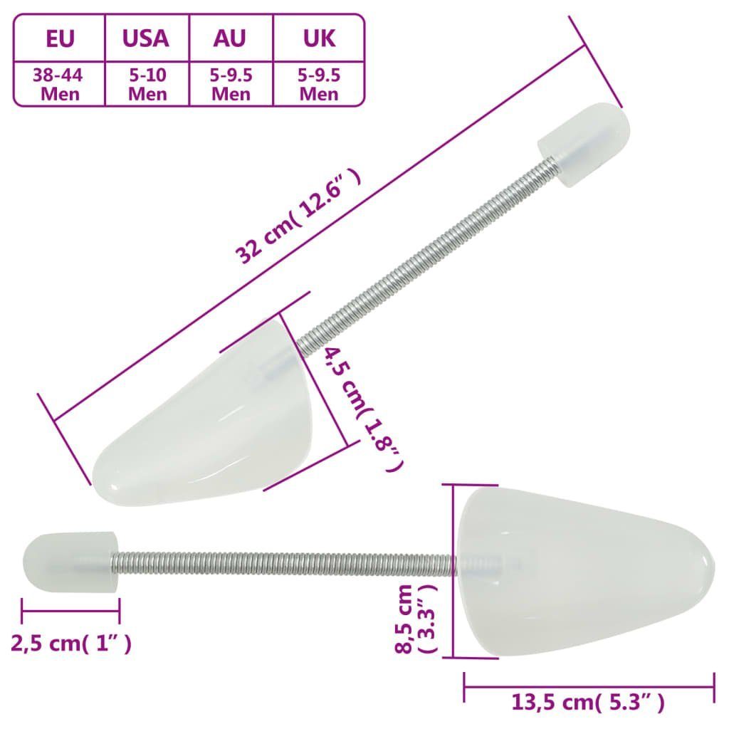 EU Kunststoff 5 mit 38-44 Spiralfeder (1-tlg) Schuhspanner Paar vidaXL Weiß Schuhspanner