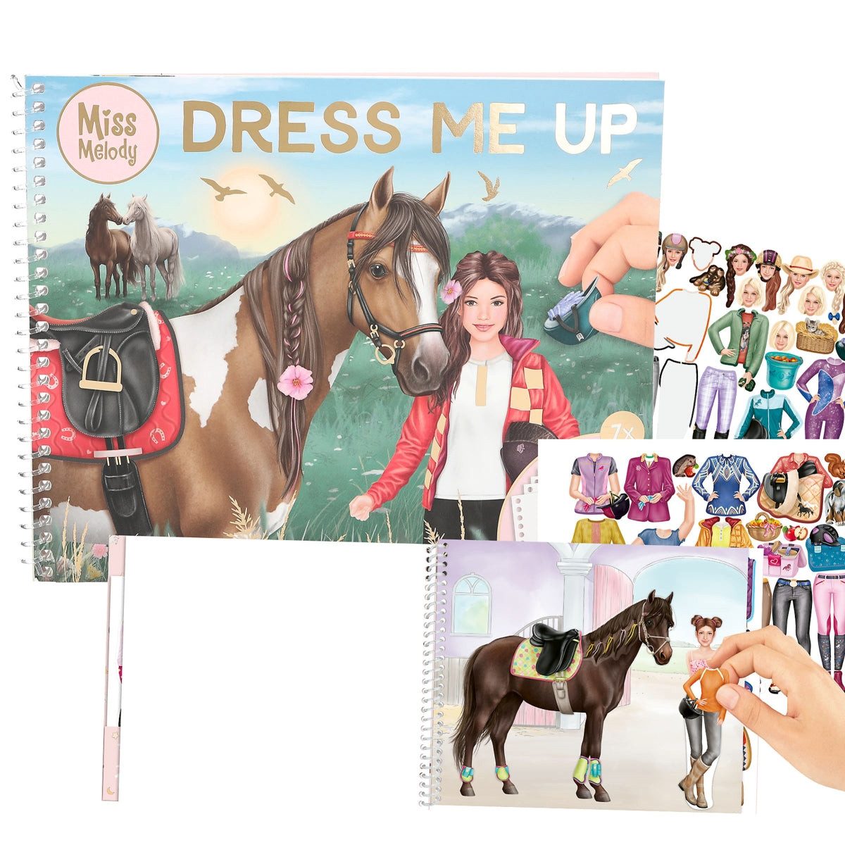 Depesche Stickerbuch Miss Melody Dress Me Up Stickerbuch - Anziehpuppen zum Gestalten